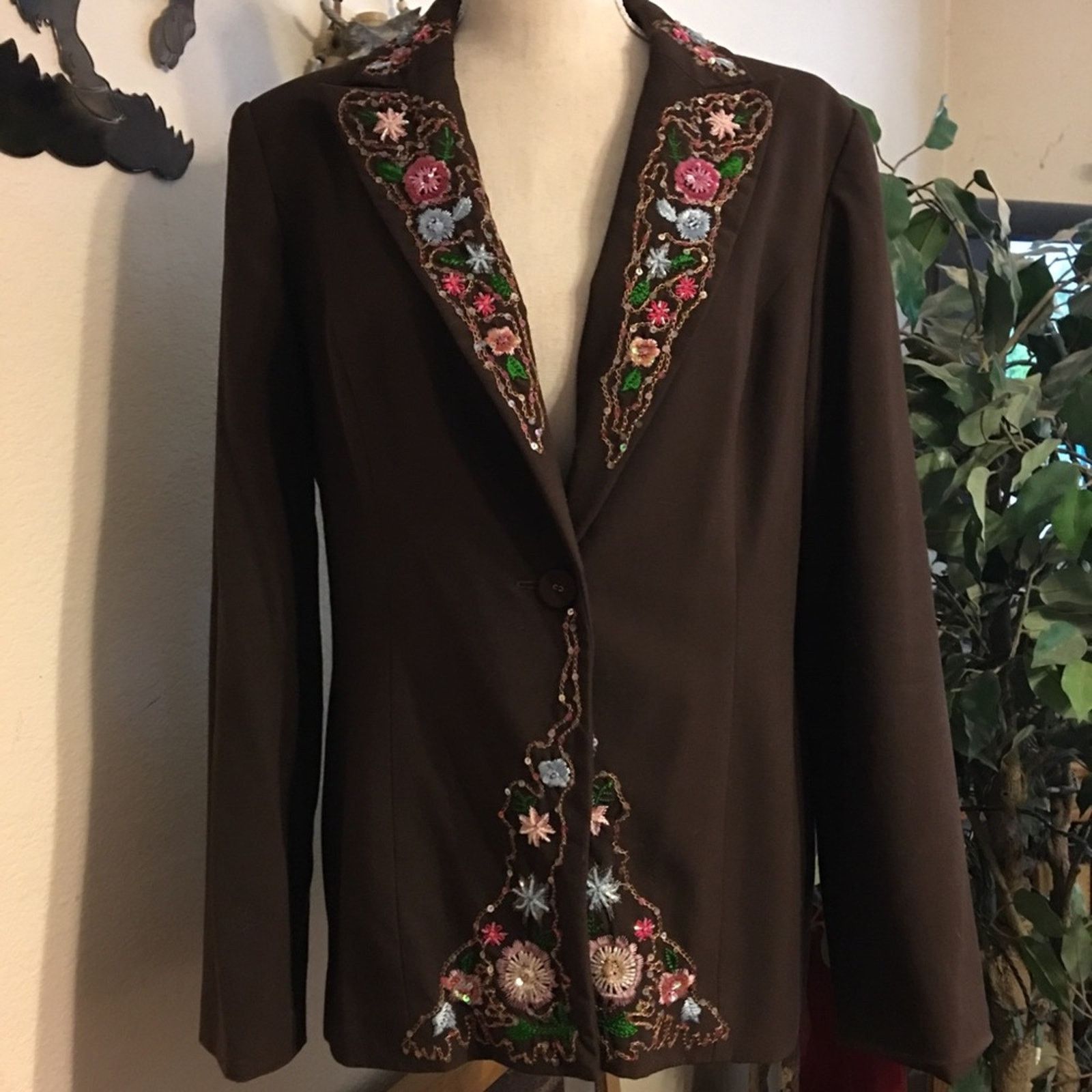 Other Debra McGuire embroidered sequin jacket Size L / US 10 / IT 46 - 1 Thumbnail