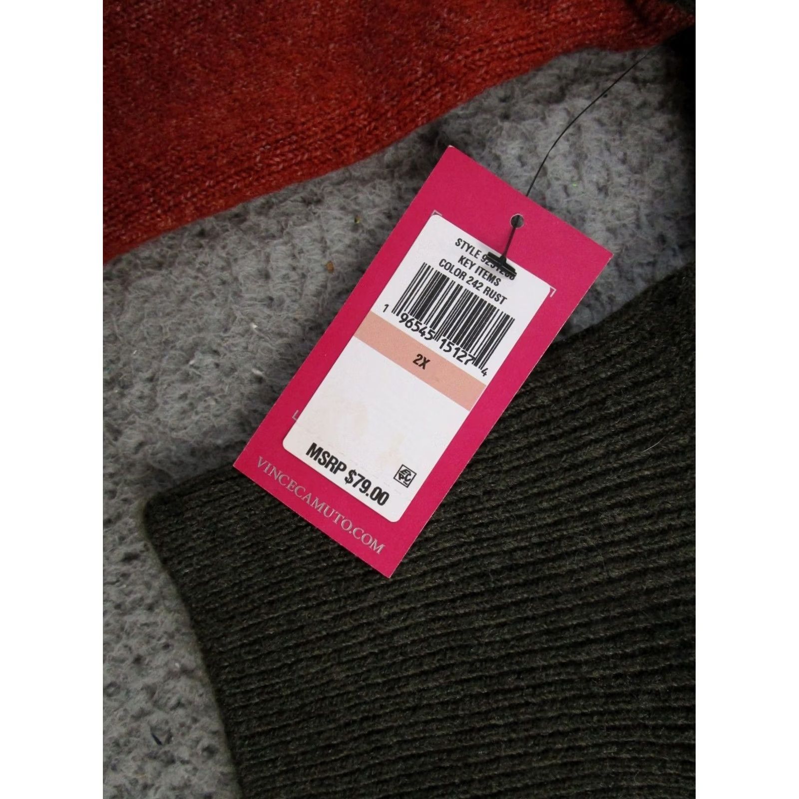 Vince Camuto Vince Camuto Colorblock Pullover Crewneck Sweater Womens Plus Size 2X Multicolor Knit Winter Fall Pullover Womens 2X Size XXL / US 16-18 / IT 52-54 - 2 Thumbnail