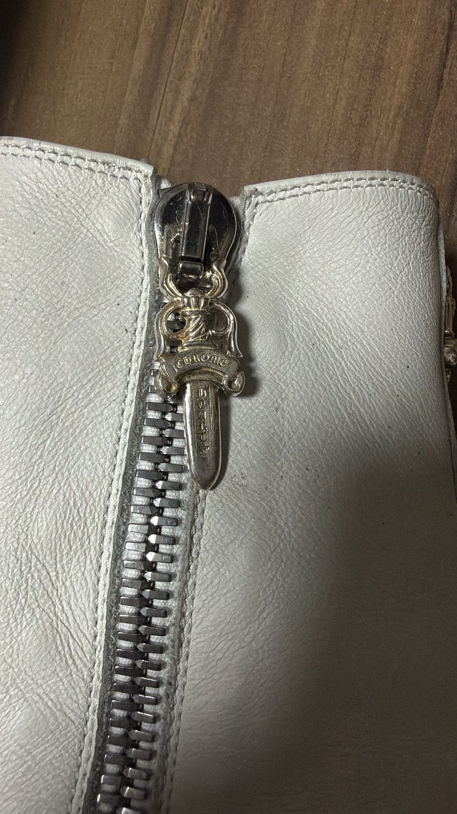 Chrome Hearts [EU45] Chrome Hearts Ramones with fleur white rhodium Size US 11.5 / EU 44-45 - 3 Thumbnail