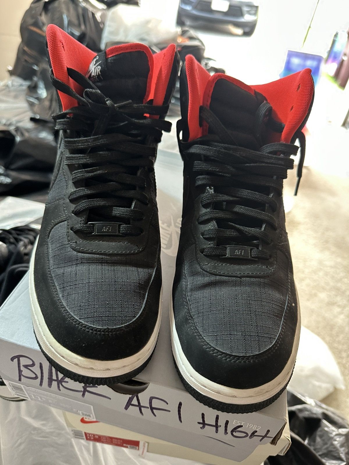 Nike AF1 Hi black/hot pink Size US 10.5 / EU 43-44 - 2 Thumbnail