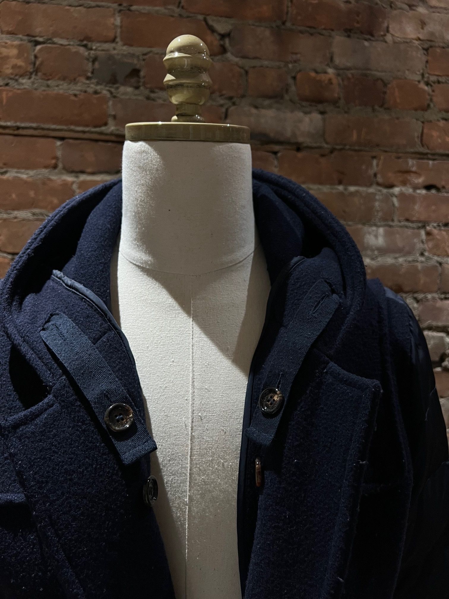 Moncler Moncler Wool Duffle Coat with Down-Filled Sleeves Size US M / EU 48-50 / 2 - 7 Thumbnail