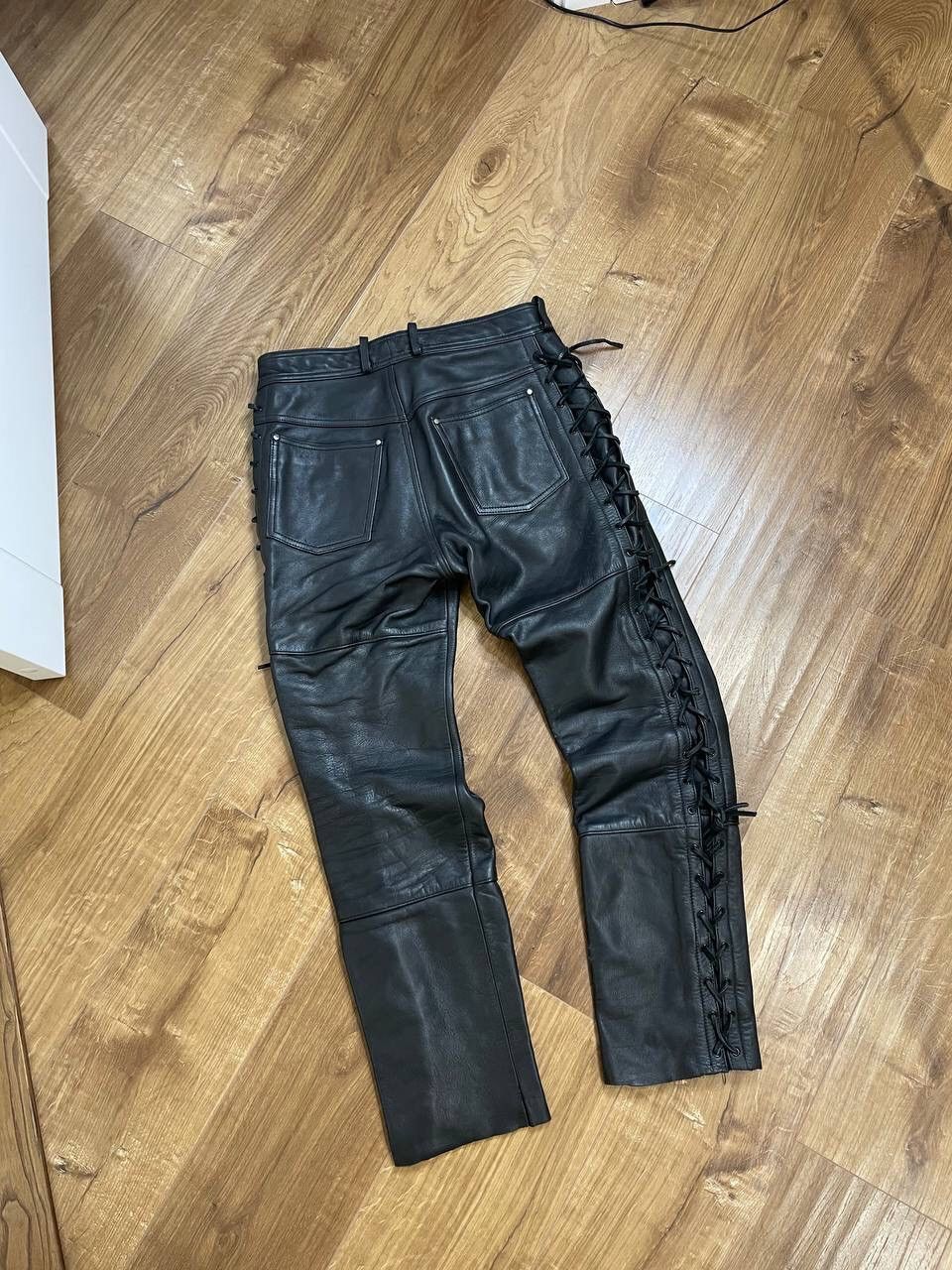 Japanese Brand × Vintage Vintage 90’s Y2K Style Casual Cowboy Genuine Leather Pants Size US 32 / EU 48 - 8 Thumbnail