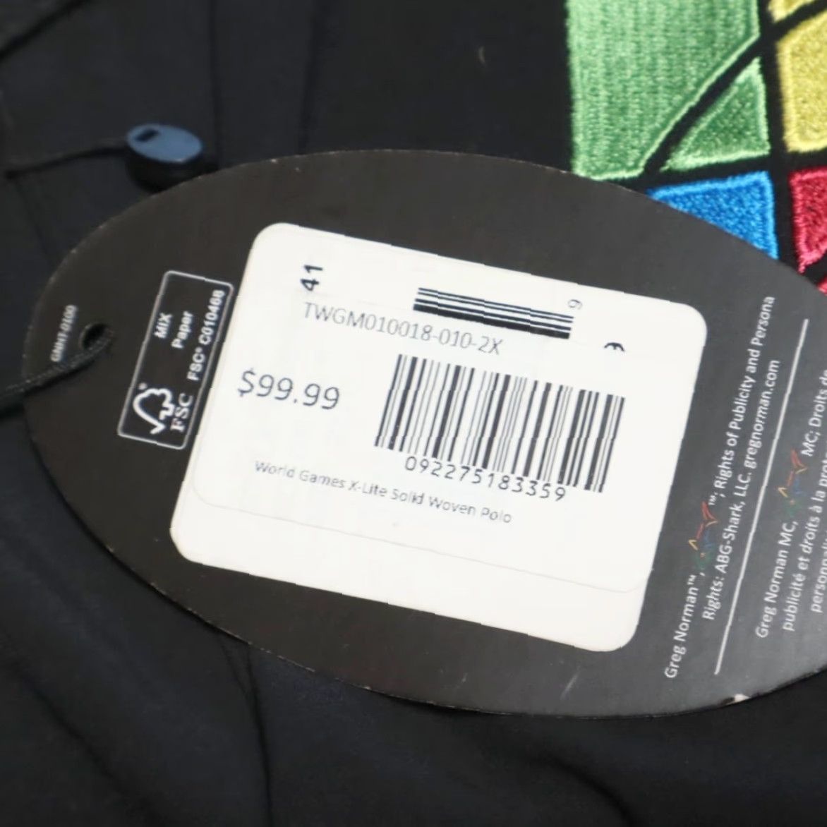 Vintage Greg Norman X-Lite Woven World Games Polo Shirt Black Men's 2XL Shirt Polo Shirt Men Black 2XL Greg Norman X-Lite Woven World Games Polo Shirt Size US XXL / EU 58 / 5 - 8 Thumbnail