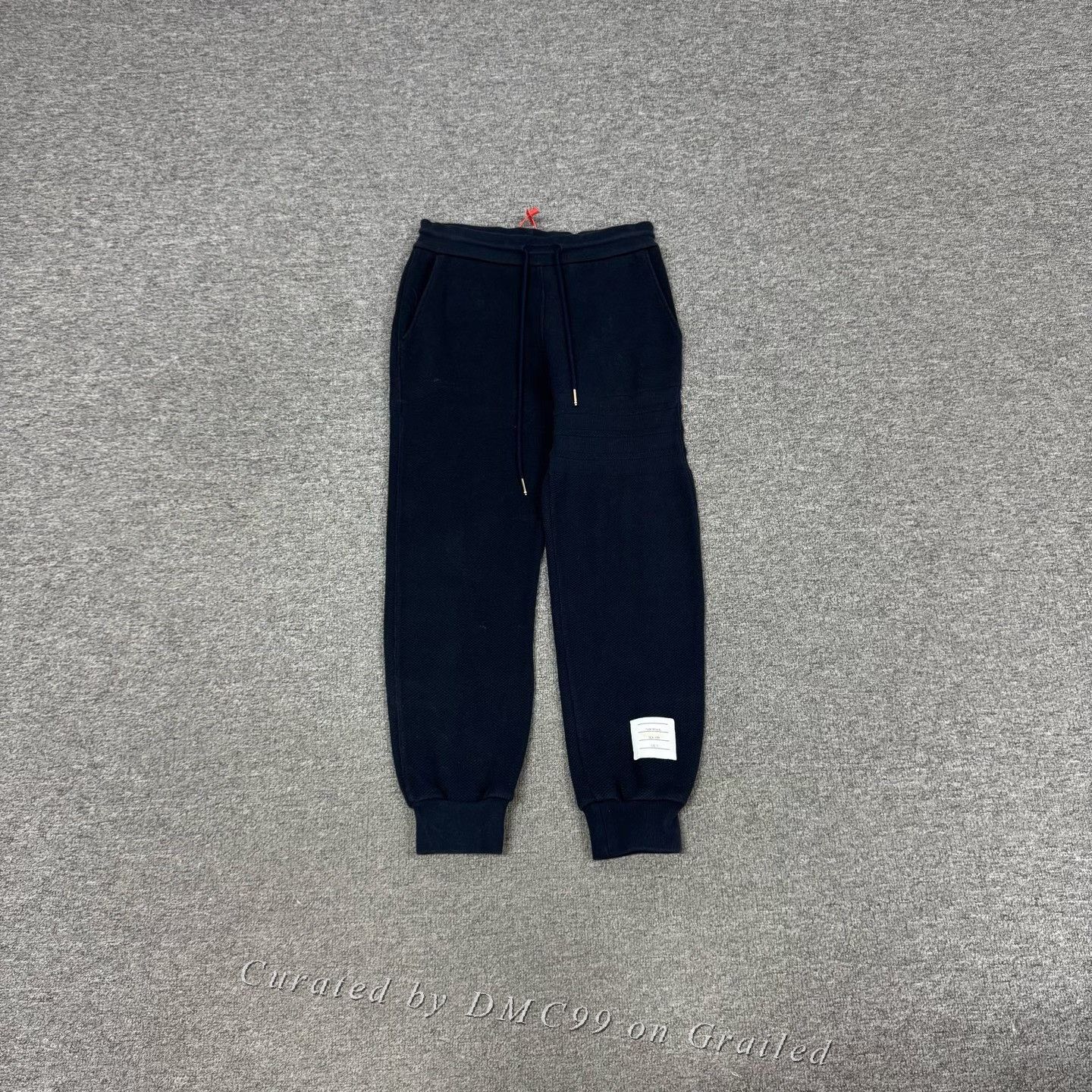 Thom Browne Thom Browne TB 4-Stripe Waffle Sweatpants Size US 26 / EU 42 - 1 Thumbnail