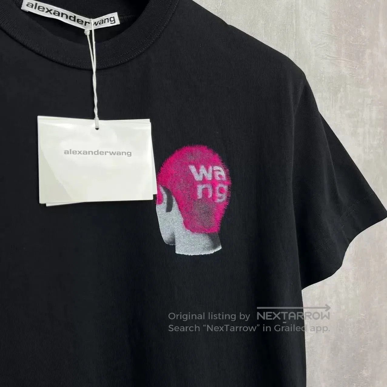 Alexander Wang Alexander Wang Pink Logo Black T. Size XS / US 0-2 / IT 36-38 - 2 Thumbnail