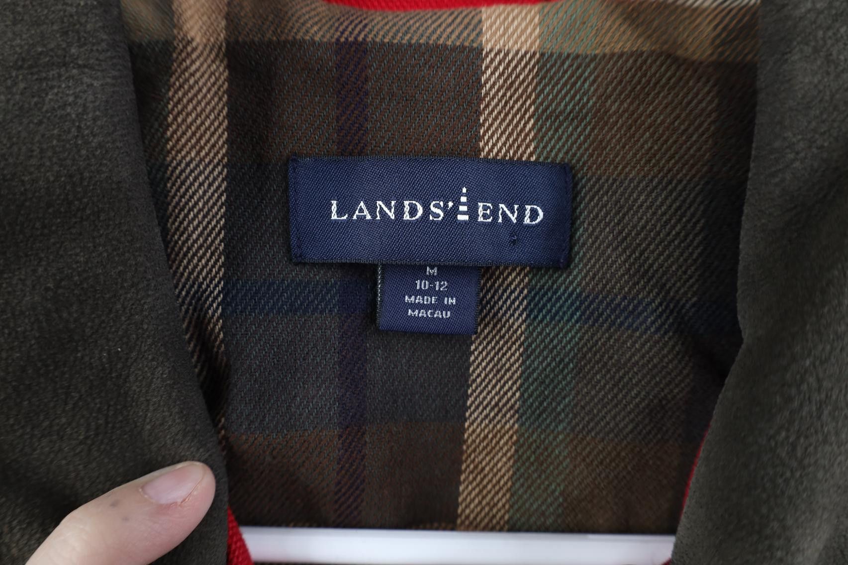 Lands' End Vintage 90s Lands End Collar Flannel Lined Chore Barn Jacket Size M / US 6-8 / IT 42-44 - 8 Thumbnail