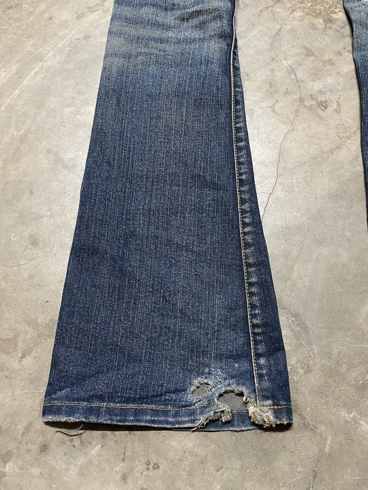 Beauty Beast × Hysteric Glamour × Japanese Brand Flare Jeans Vence Double Waist Ripped Distressed Size US 28 / EU 44 - 11 Thumbnail