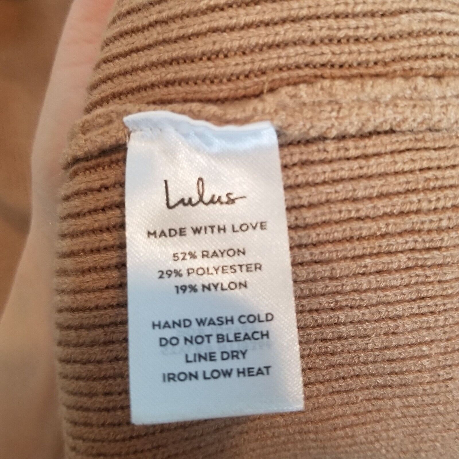 Lululemon Lulus Womens Turtleneck Sweater M Tan Minimalist Ribbed Prep Size M / US 6-8 / IT 42-44 - 8 Thumbnail