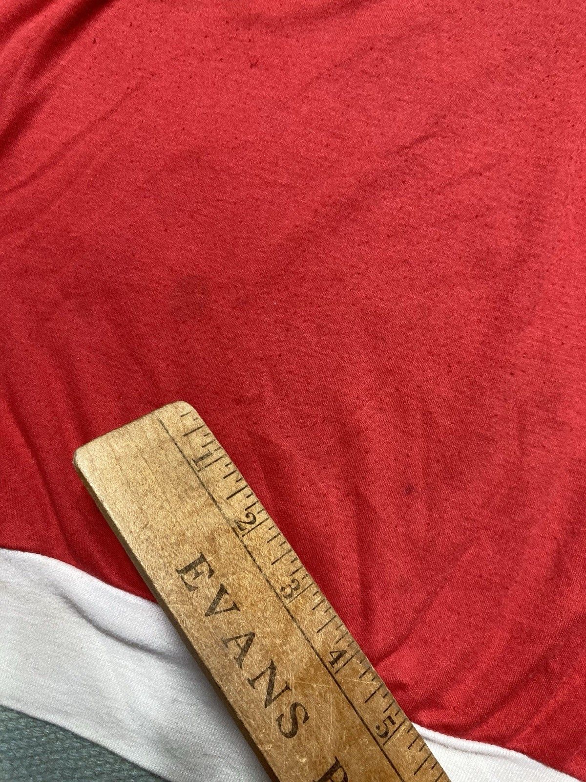 Vintage Vintage 70s polo shirt soft red white boxy cropped large Size US L / EU 52-54 / 3 - 2 Thumbnail