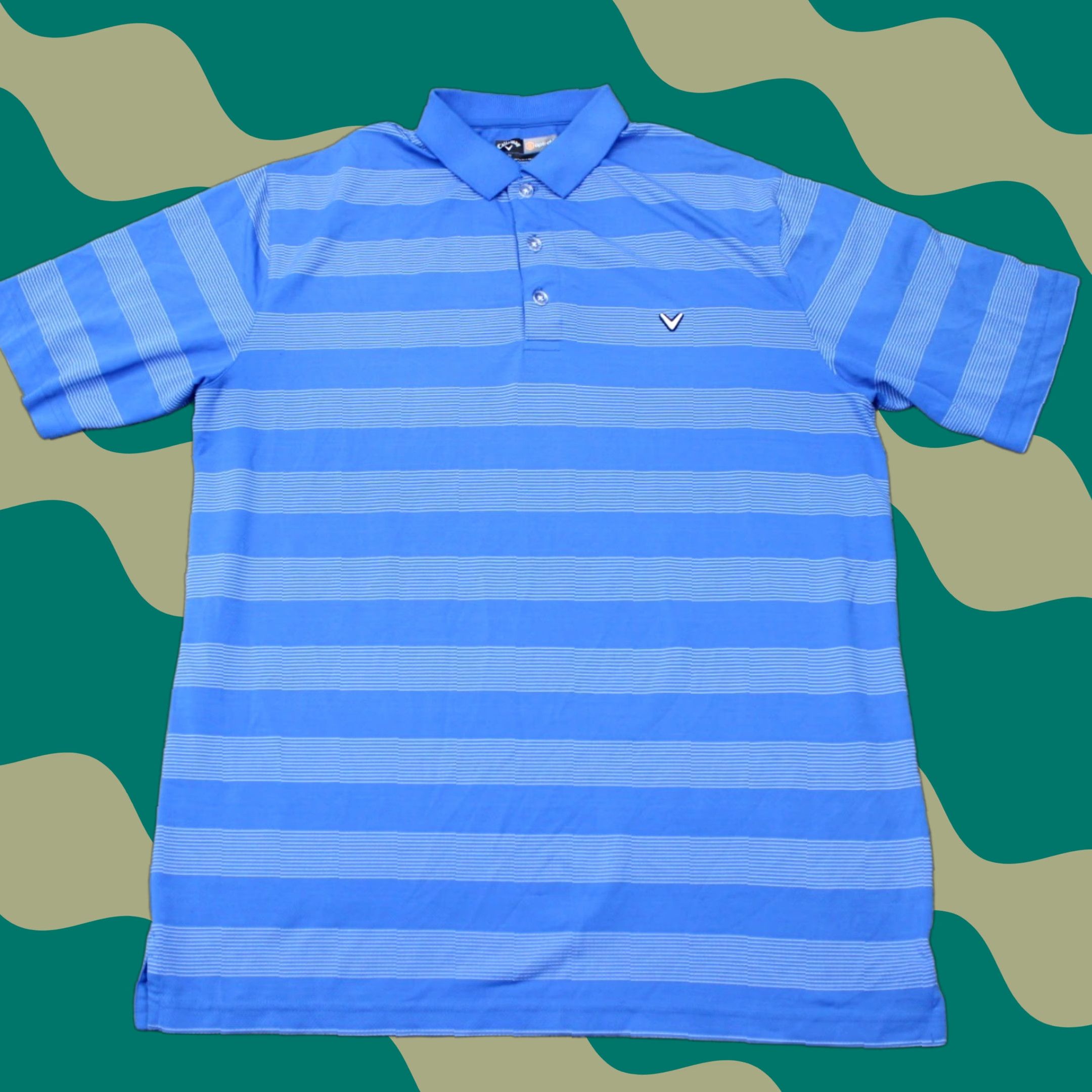 Callaway Callaway Polo Shirt Mens Medium Blue Striped Opti-Dri Golf Short Sleeve Pullover Polo Shirt Size US M / EU 48-50 / 2 - 1 Thumbnail