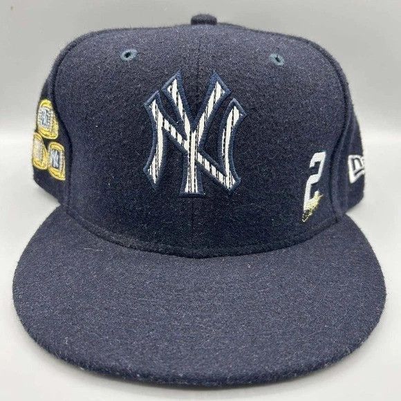 New Era New York Yankees Hat Men M-L Navy Derek Jeter Snap Back Cap Size ONE SIZE - 1 Thumbnail