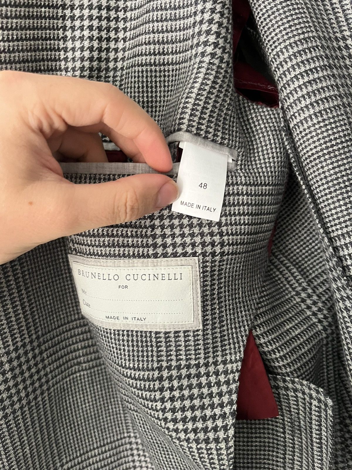Brunello Cucinelli Brunello Cucinelli grey check double breasted blazer size 48 Size 38R - 3 Thumbnail