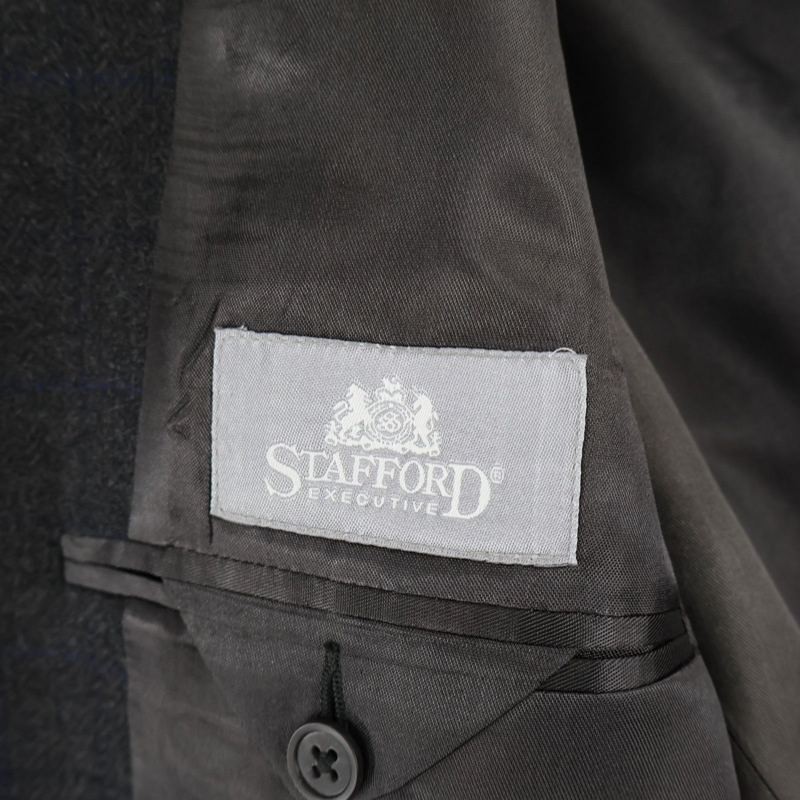 Stafford Stafford Executive Wool Cashmere Blazer Men 40L Gray Classic Size 40L - 10 Thumbnail