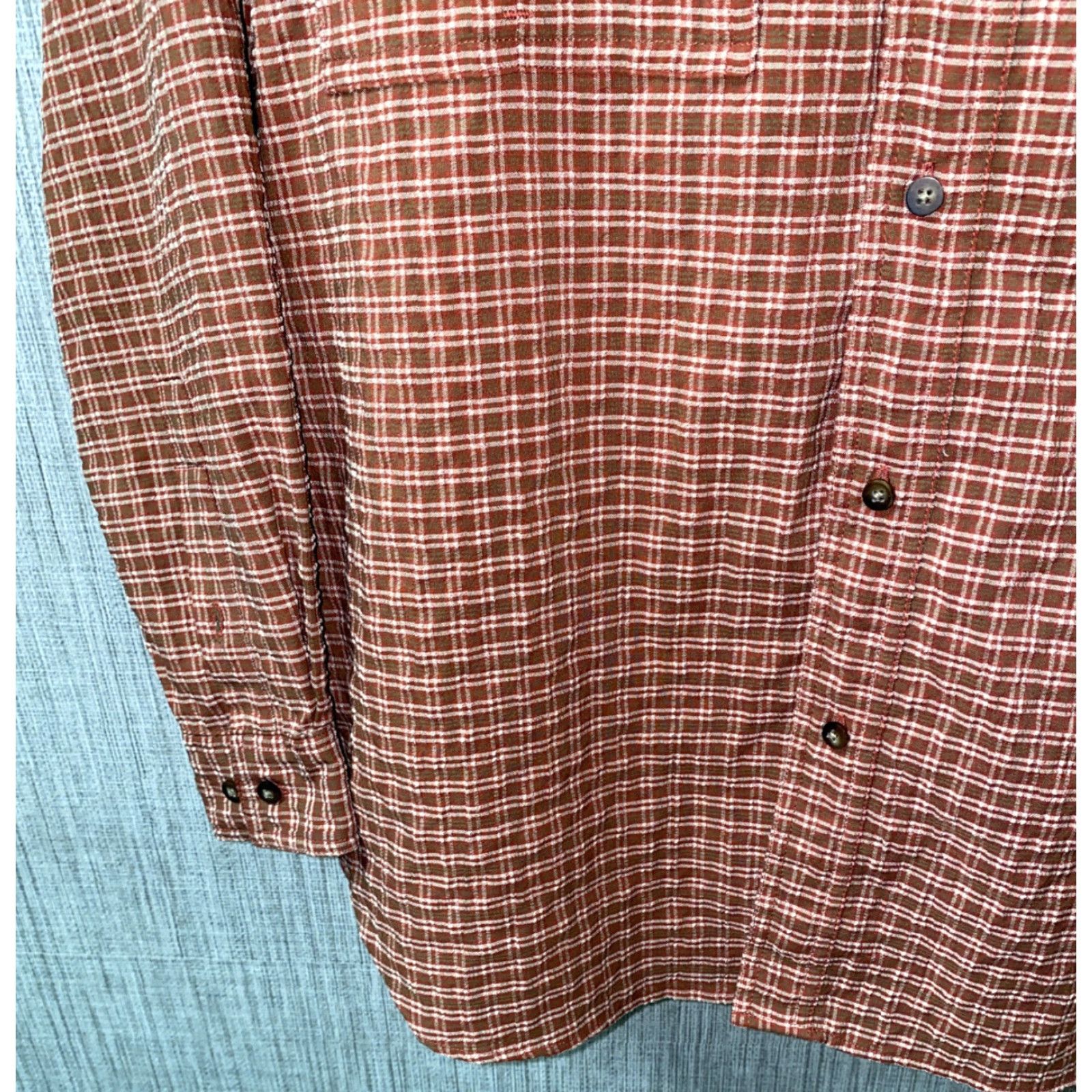 The North Face The North Face Mens Red/Brown Checkered Long Sleeve Button-Up Shirt M Size US M / EU 48-50 / 2 - 4 Thumbnail