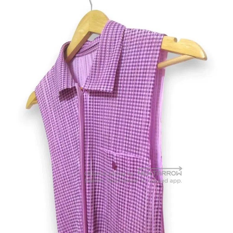 Issey Miyake Issey Miyake Pink-Purple Plaid Two-Piece Set Size XL / US 12-14 / IT 48-50 - 4 Thumbnail