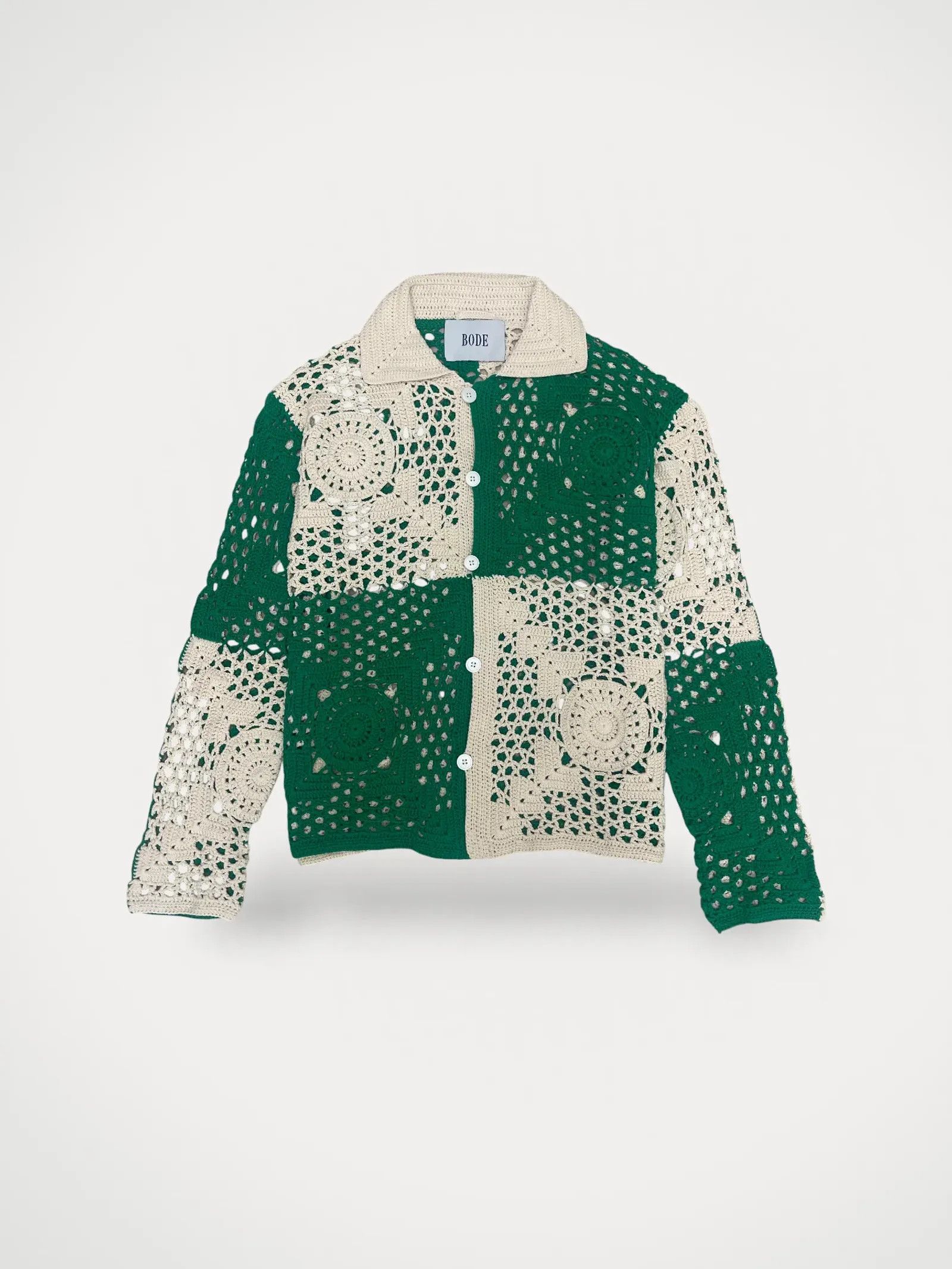 Bode Bode Bode Duotone Crochet overshirt Shirt | Grailed