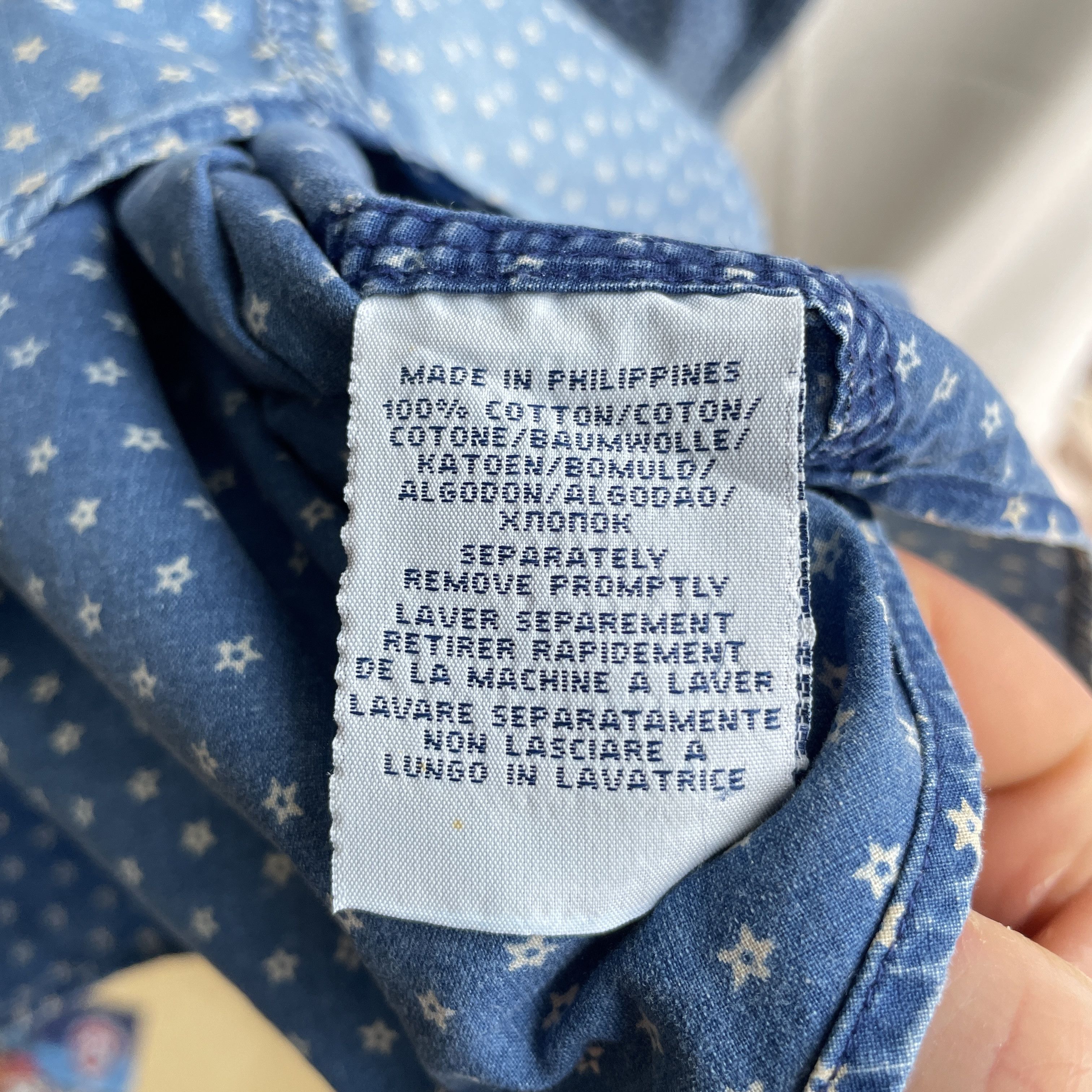 Polo Ralph Lauren Polo Ralph Lauren Indigo Sun Faded Star Pattern Shirt Size L Size US L / EU 52-54 / 3 - 12 Thumbnail