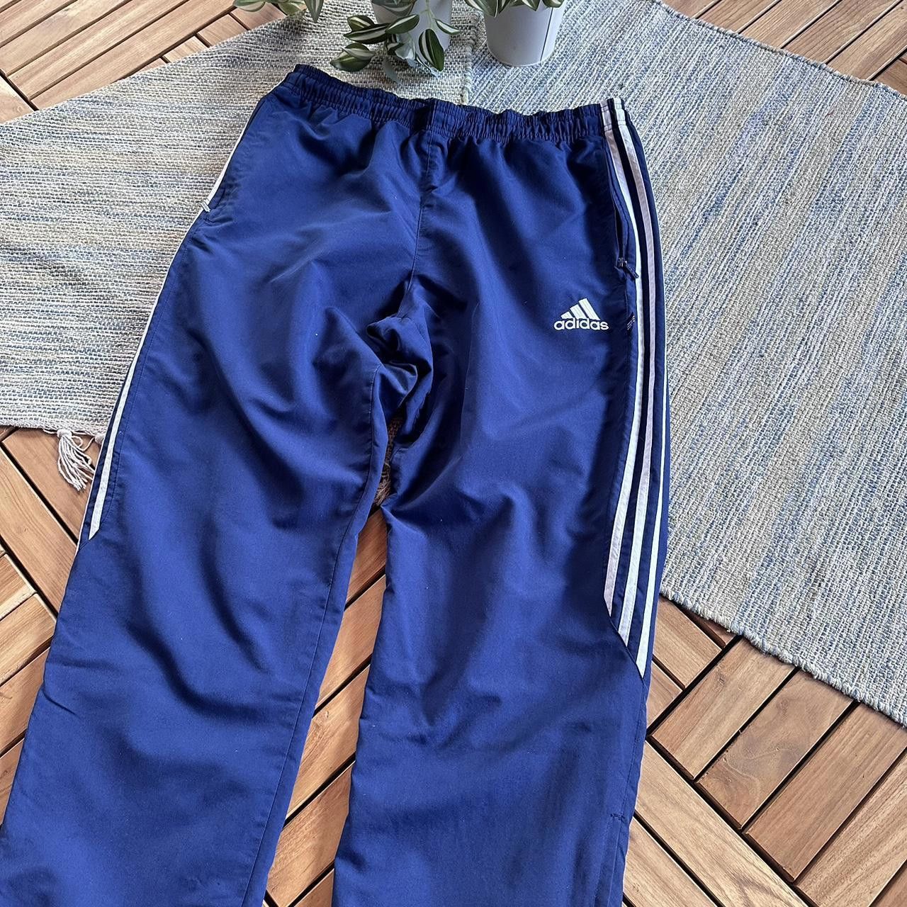 Adidas Vintage Y2K Adidas Three Stripes Baggy Nylon Track Pants Size US 32 / EU 48 - 2 Thumbnail