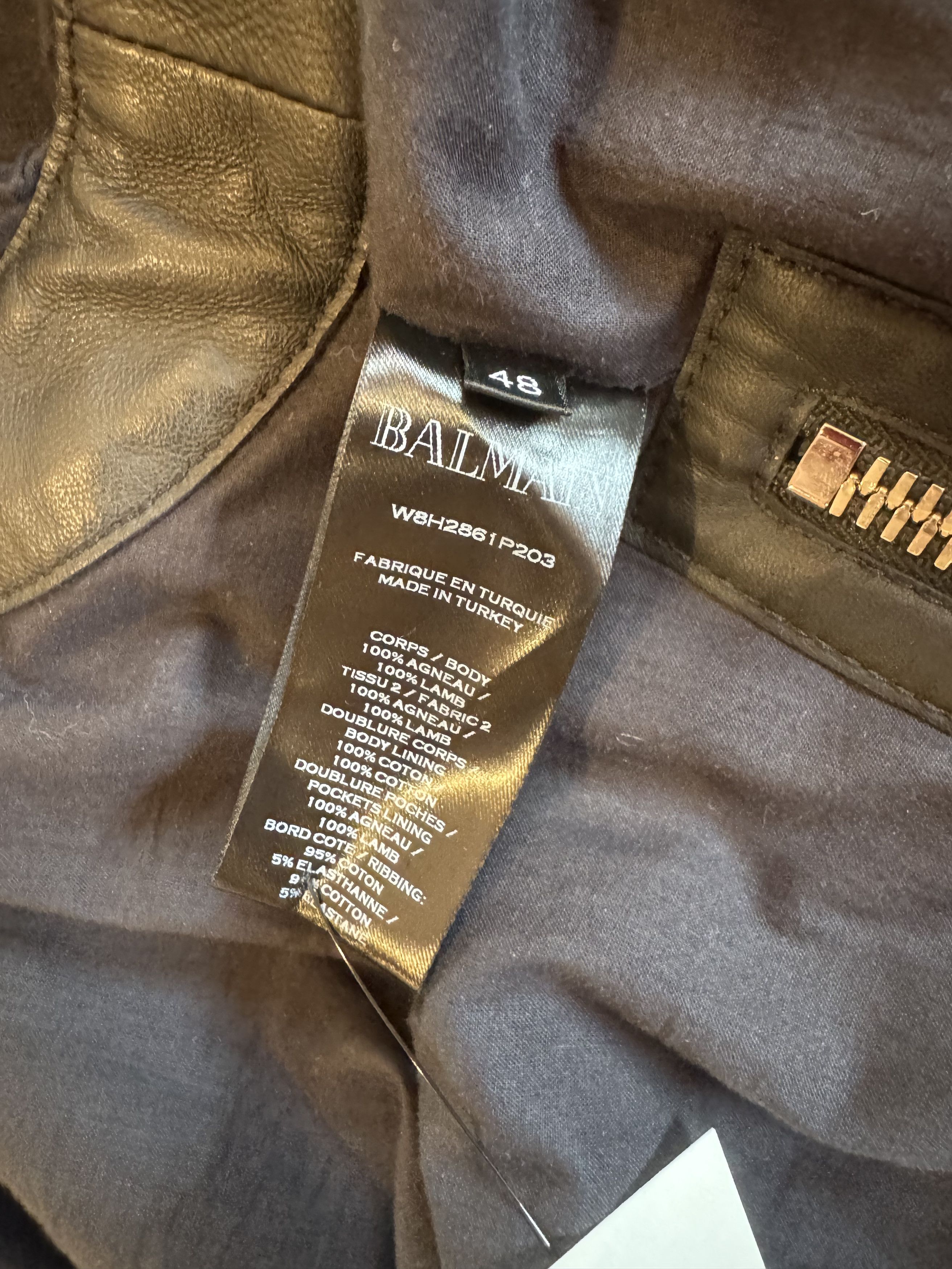 Balmain Balmain perforated leather zip-up hoodie Size US M / EU 48-50 / 2 - 9 Thumbnail