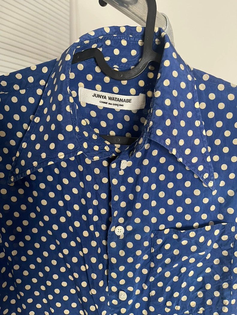 Junya Watanabe Junya Watanabe Blue Polka Dot Short Sleeve Shirt Size US M / EU 48-50 / 2 - 2 Thumbnail