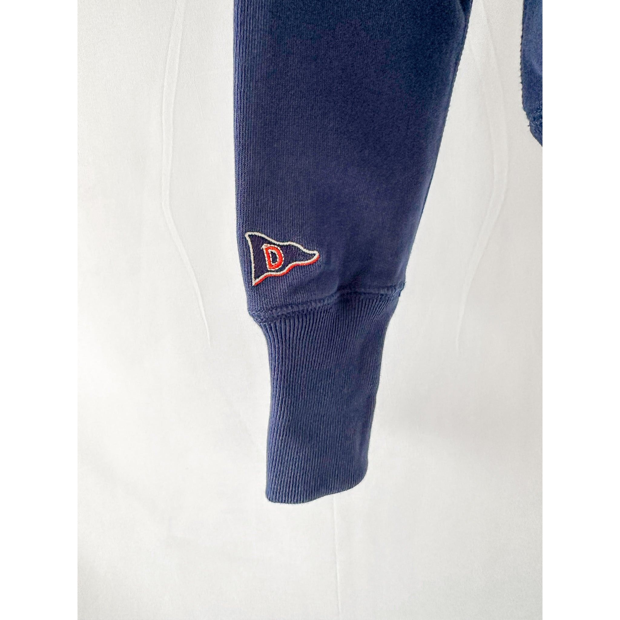 Drake's Drake's Navy Zip-Up Neck D Flag Embroidered Cotton Sweatshir Size US XS / EU 42 / 0 - 4 Thumbnail