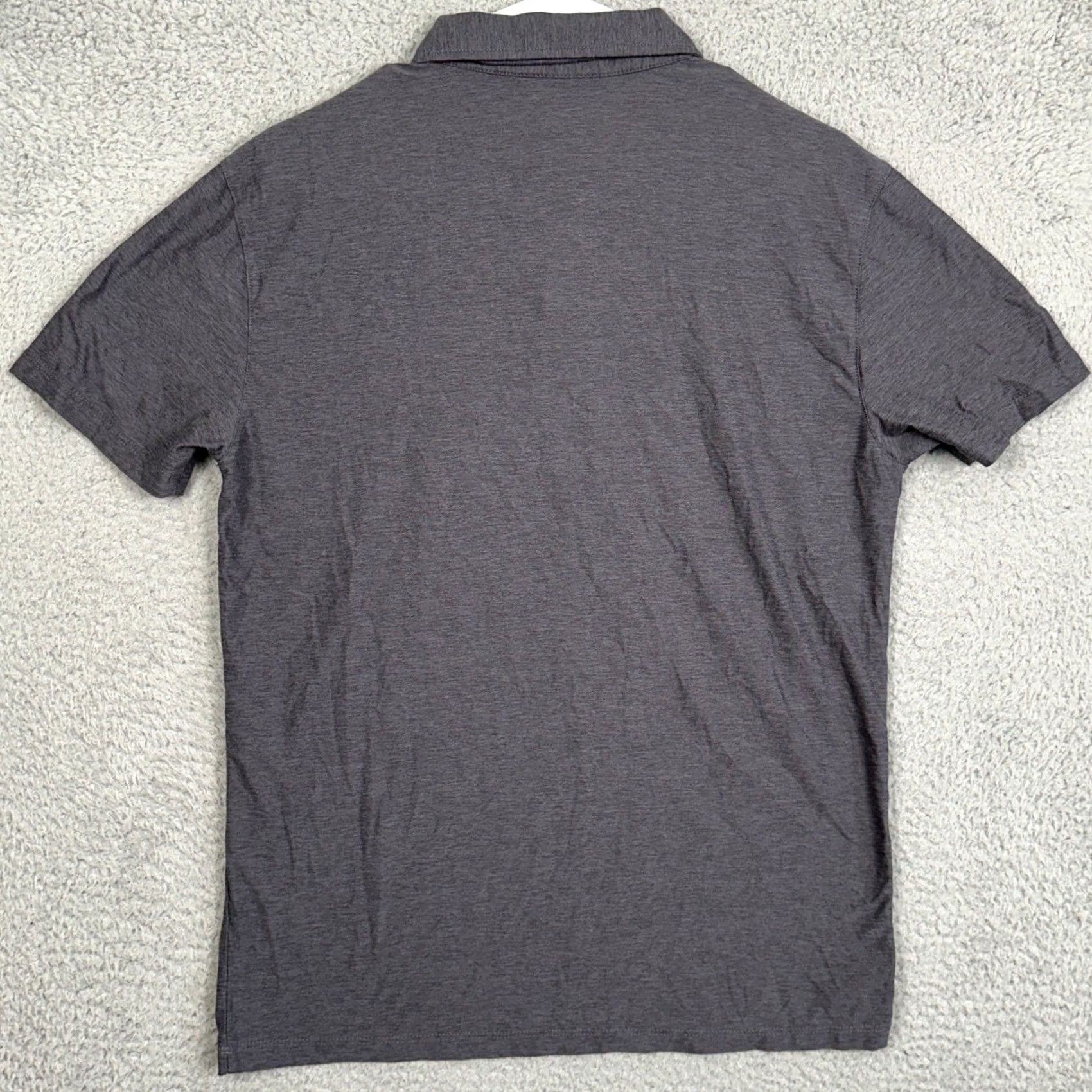 Vuori VUORI Polo Shirt Mens M Gray Heather Knit Lightweight Breathable Short Sleeve Golf Activewear Casual Button Up Structure: Collared Spread Neckline Size US M / EU 48-50 / 2 - 3 Thumbnail