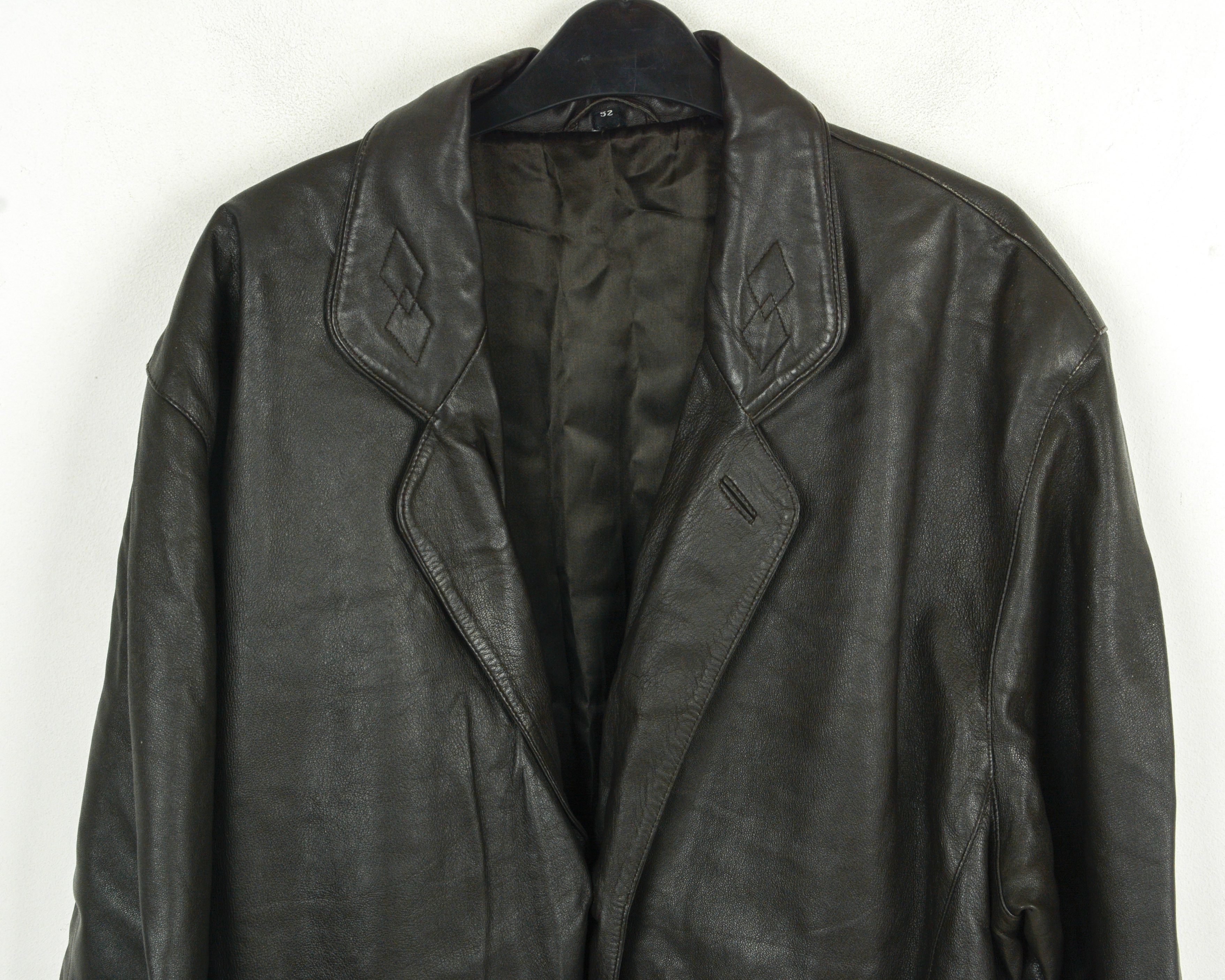 Leather × Vintage UK 42 US Leather Jacket Over Sport Coat Winter EU 52 VTG Size US L / EU 52-54 / 3 - 2 Thumbnail