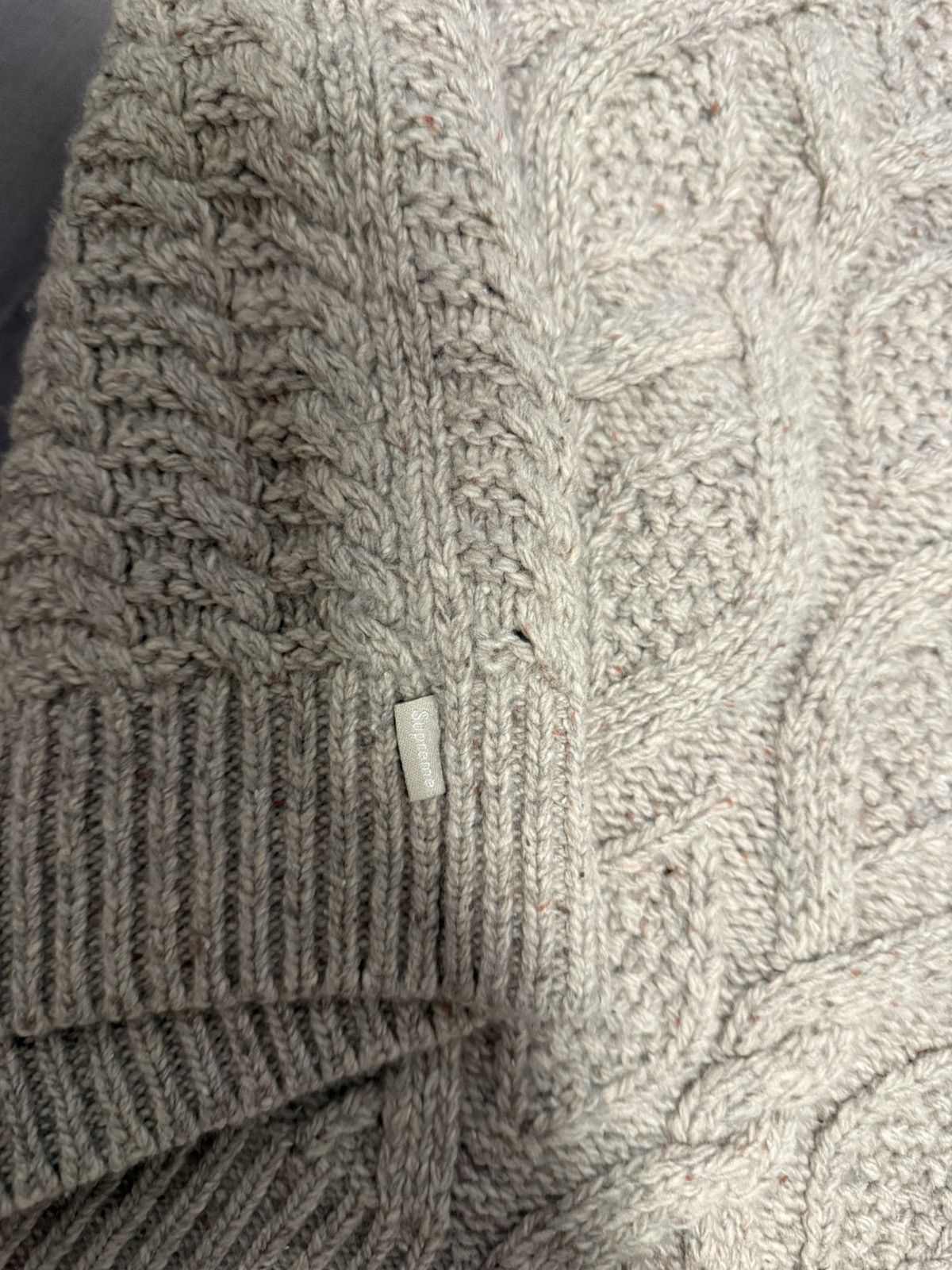 Supreme Supreme FW25 WEEK8 Cable Hooded Sweater tan Size US XL / EU 56 / 4 - 9 Thumbnail