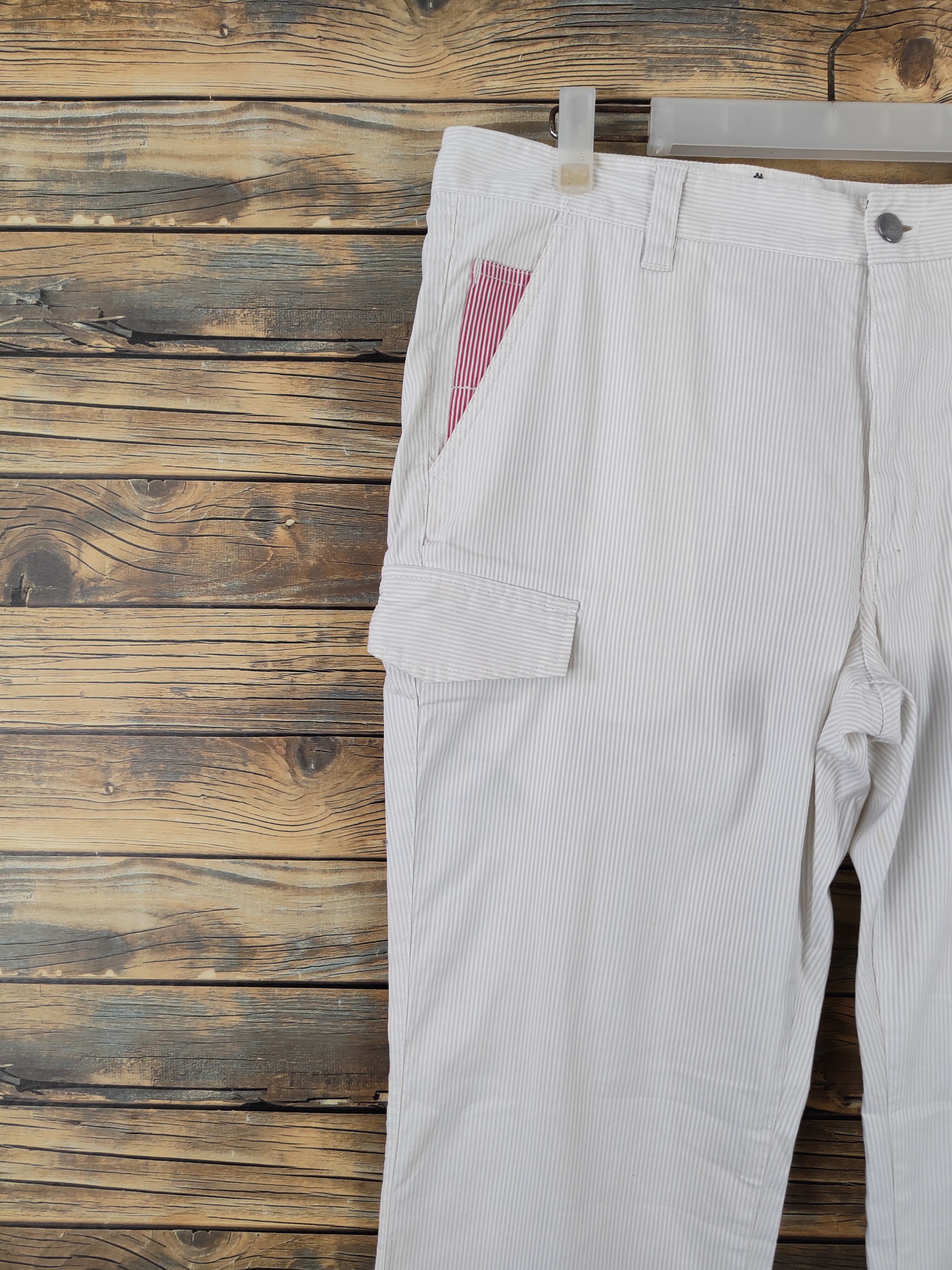Kappa Kappa White Multipocket Tactical Cargo Pants #W1853 Size US 35 - 3 Thumbnail