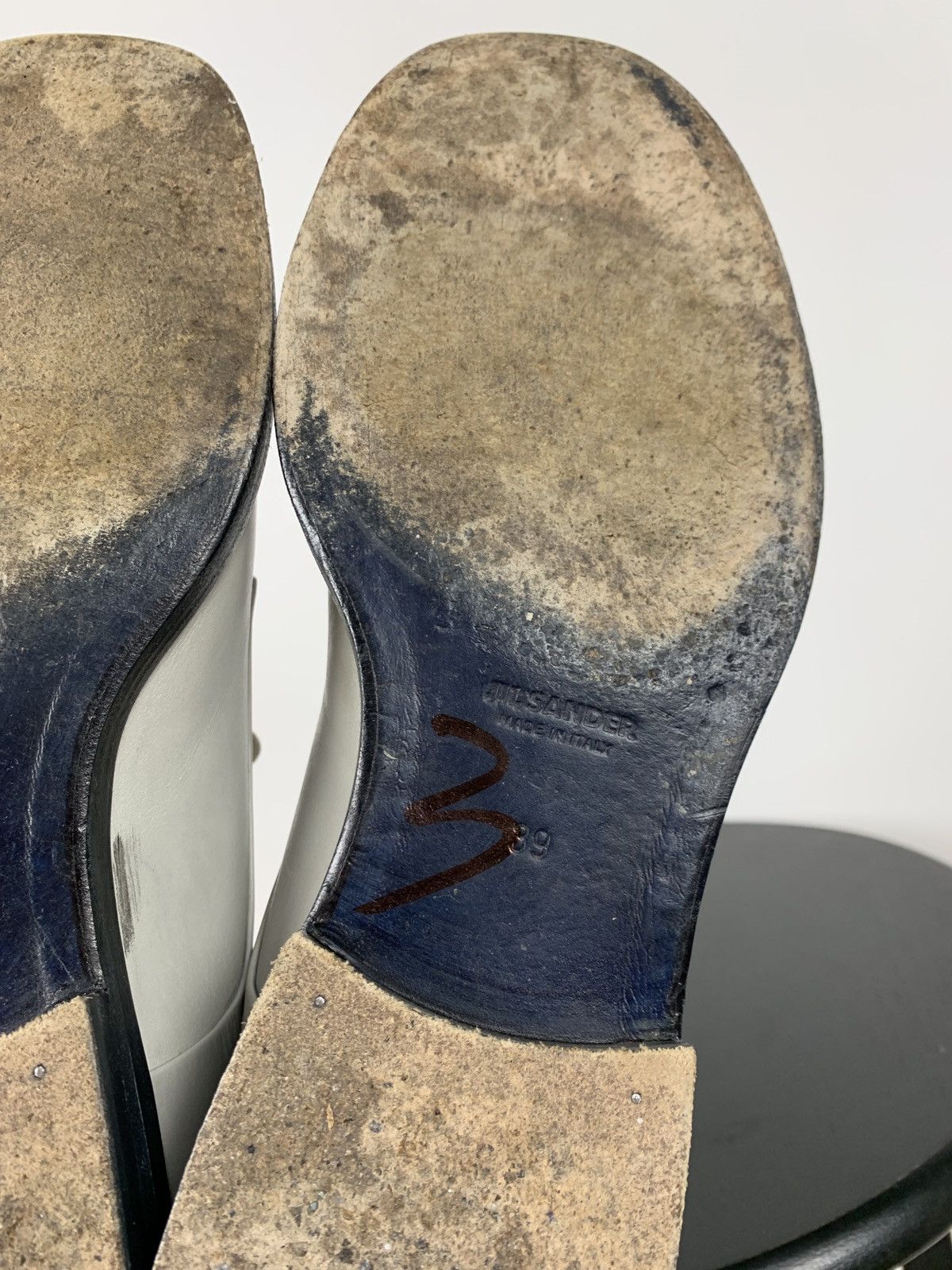 Jil Sander Jil Sander Grey Leather Derby Shoes Size US 9 / IT 39 - 22 Thumbnail