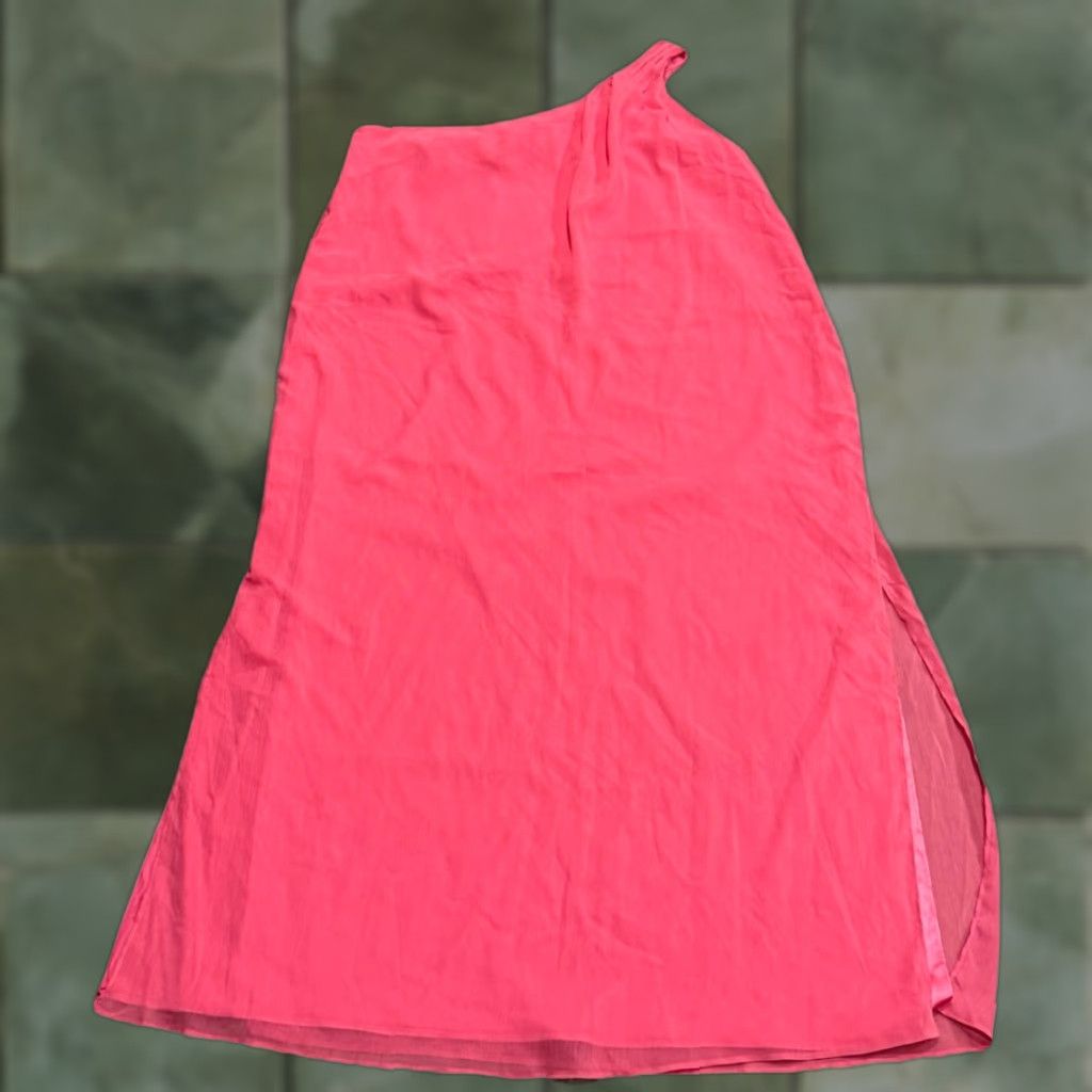 Vintage Pomander Place Pink Soleil Gown One Shoulder 3XL Plus Size Maxi Dress Womens EUC Size XXL / US 16-18 / IT 52-54 - 1 Thumbnail