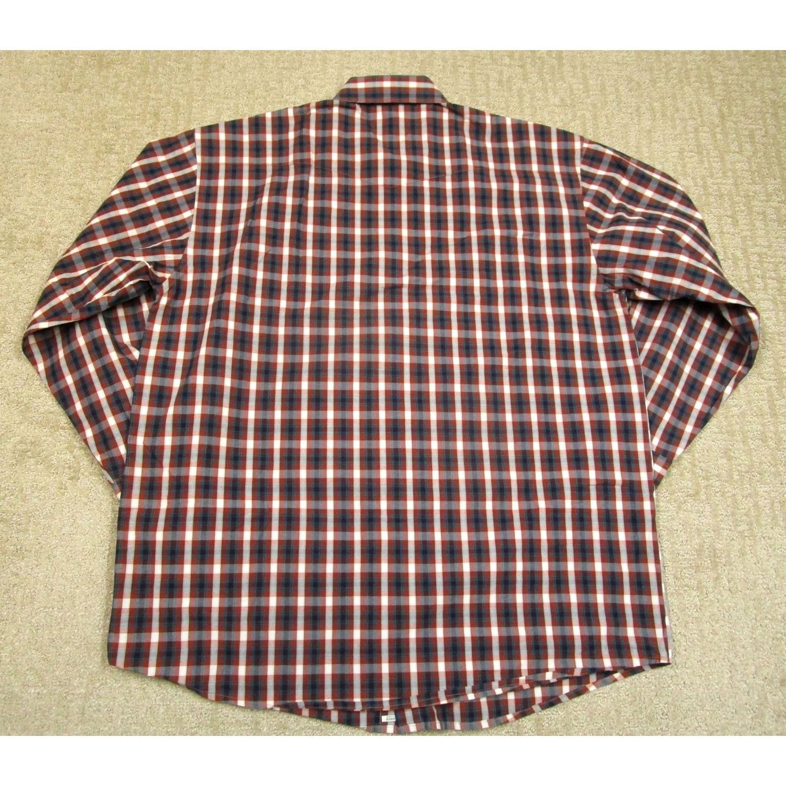 Wrangler Wrangler George Strait Shirt Men XL Red Plaid Pearl Snap Western Long Sleeve Size US XL / EU 56 / 4 - 3 Thumbnail