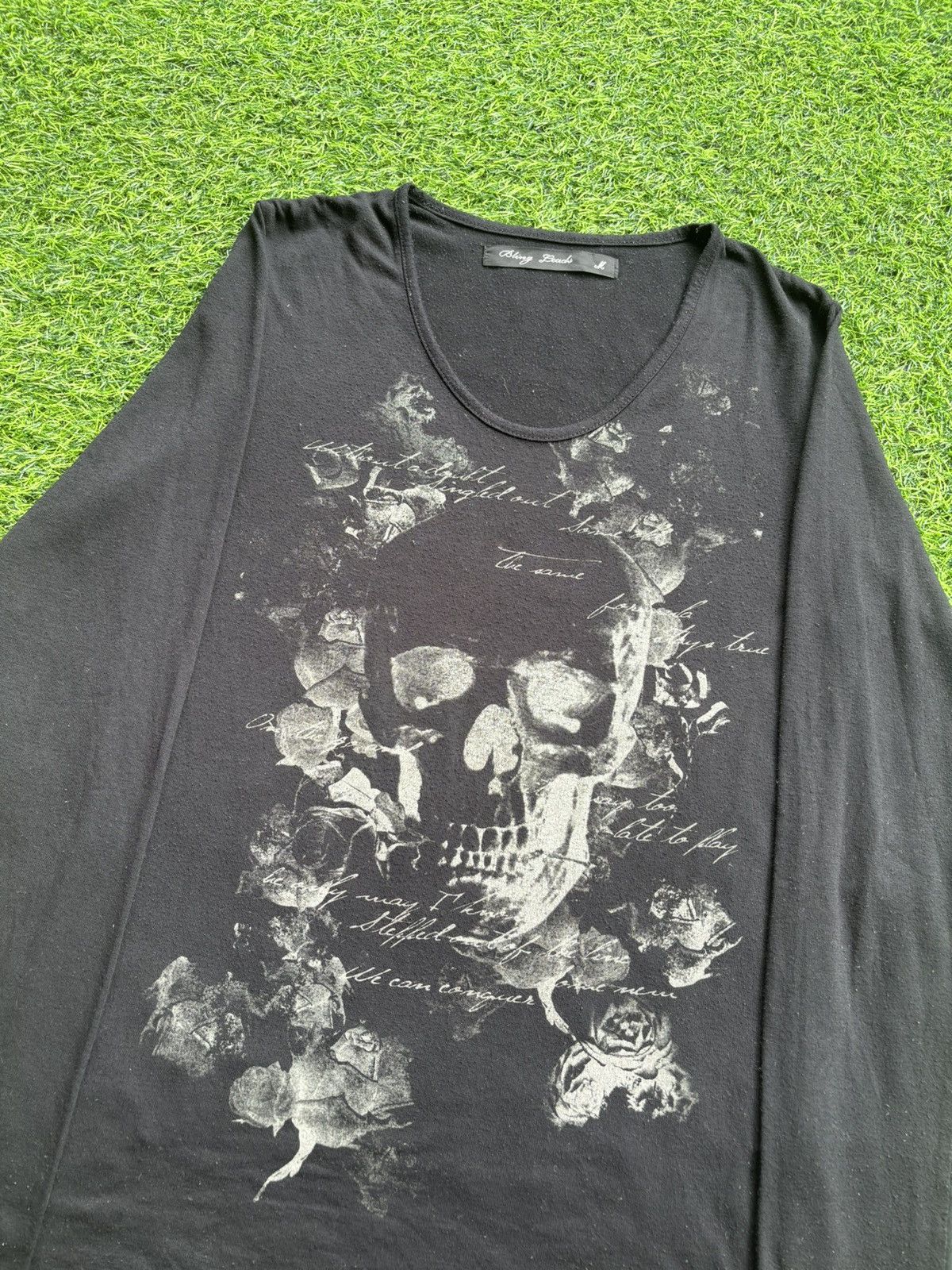 If Six Was Nine Y2k Bling Lead Skull Ifsixwasnine Punk style longsleeve Size US M / EU 48-50 / 2 - 5 Thumbnail
