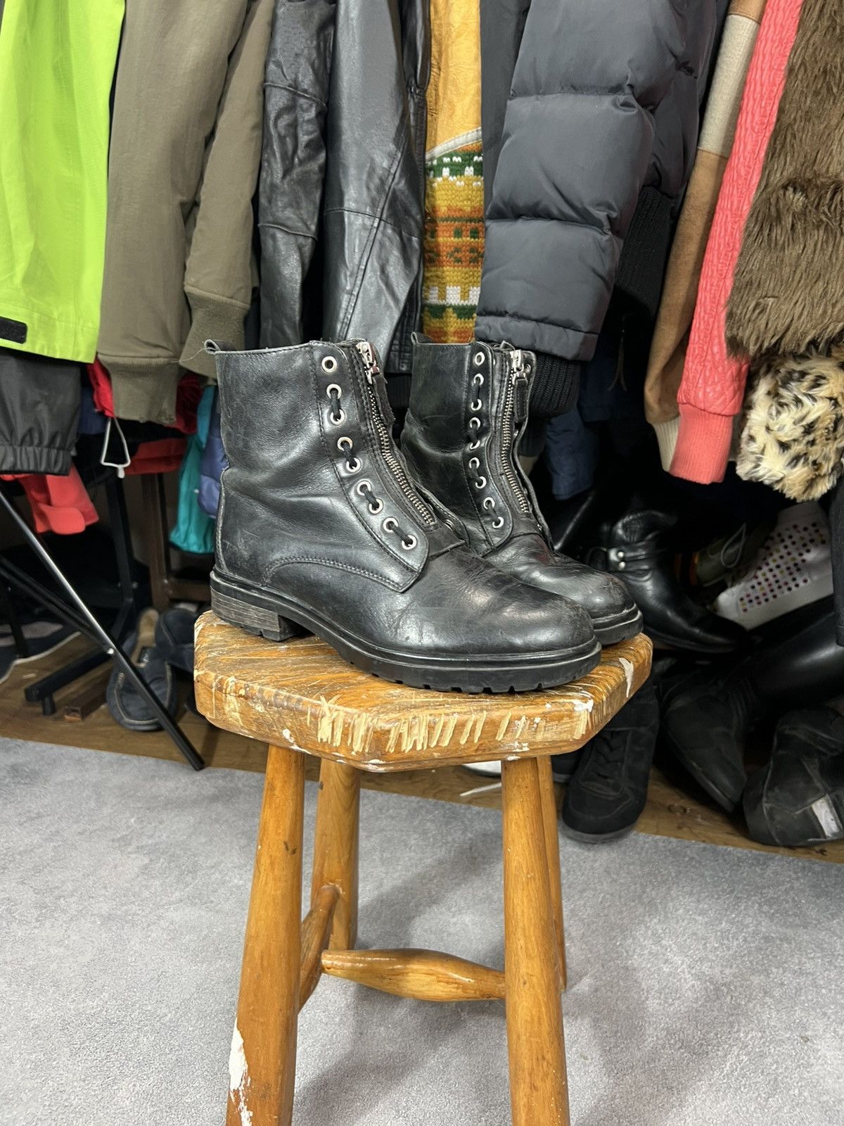 Vintage Vintage 90s Archive Japan Style Ankle-Zip Leather Boots Size US 7 / IT 37 - 2 Thumbnail