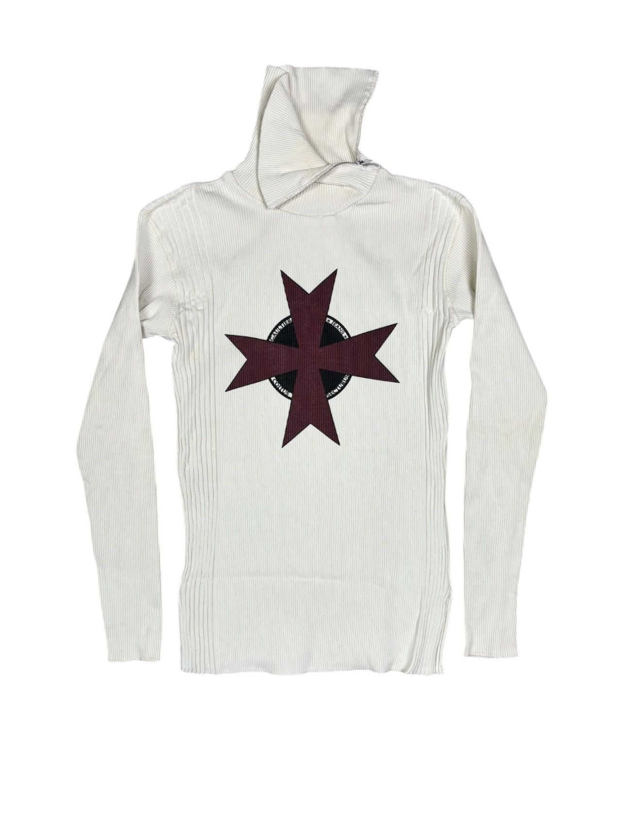 Jean Paul Gaultier 2000s Jean Paul Gaultier Asymmetrical Col Sweater Size L / US 10 / IT 46 - 1 Thumbnail