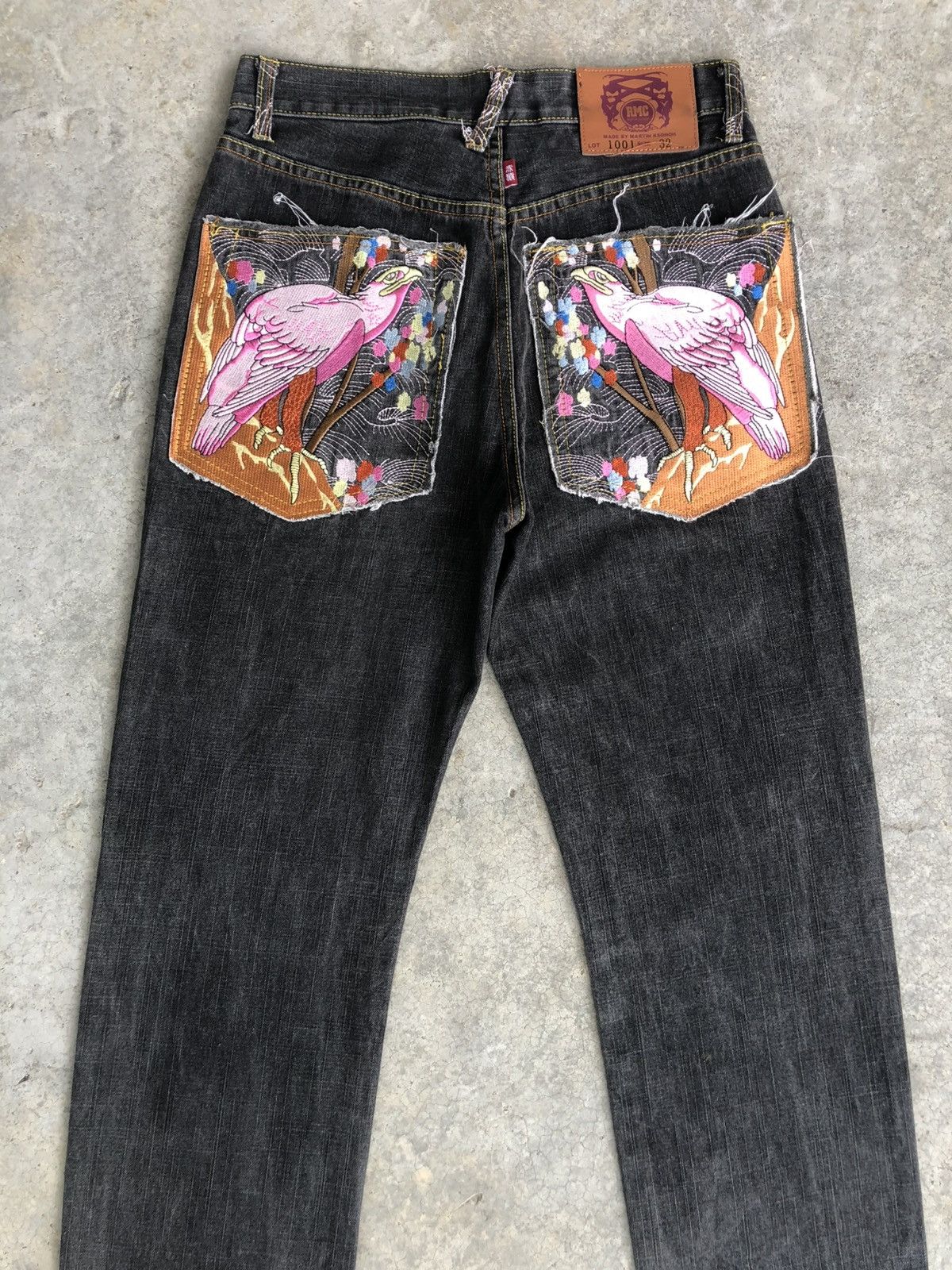 RMC Jeans Red Monkey Company Embroidered Jeans Distressed Size US 30 / EU 46 - 8 Thumbnail