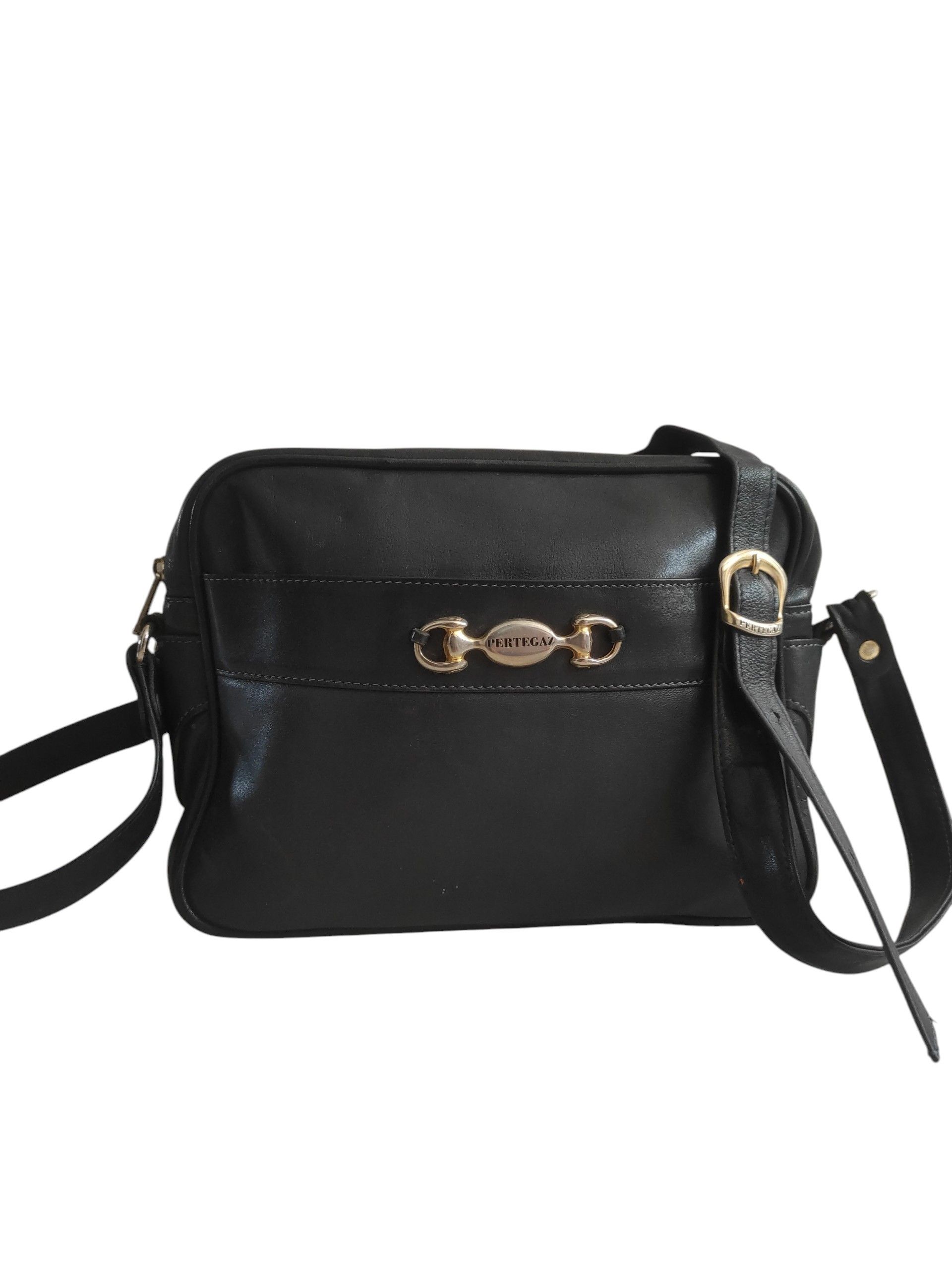 Other Vintage Pertegaz Genuine Leather Shoulder Bag Dark Blue Size ONE SIZE - 1 Thumbnail