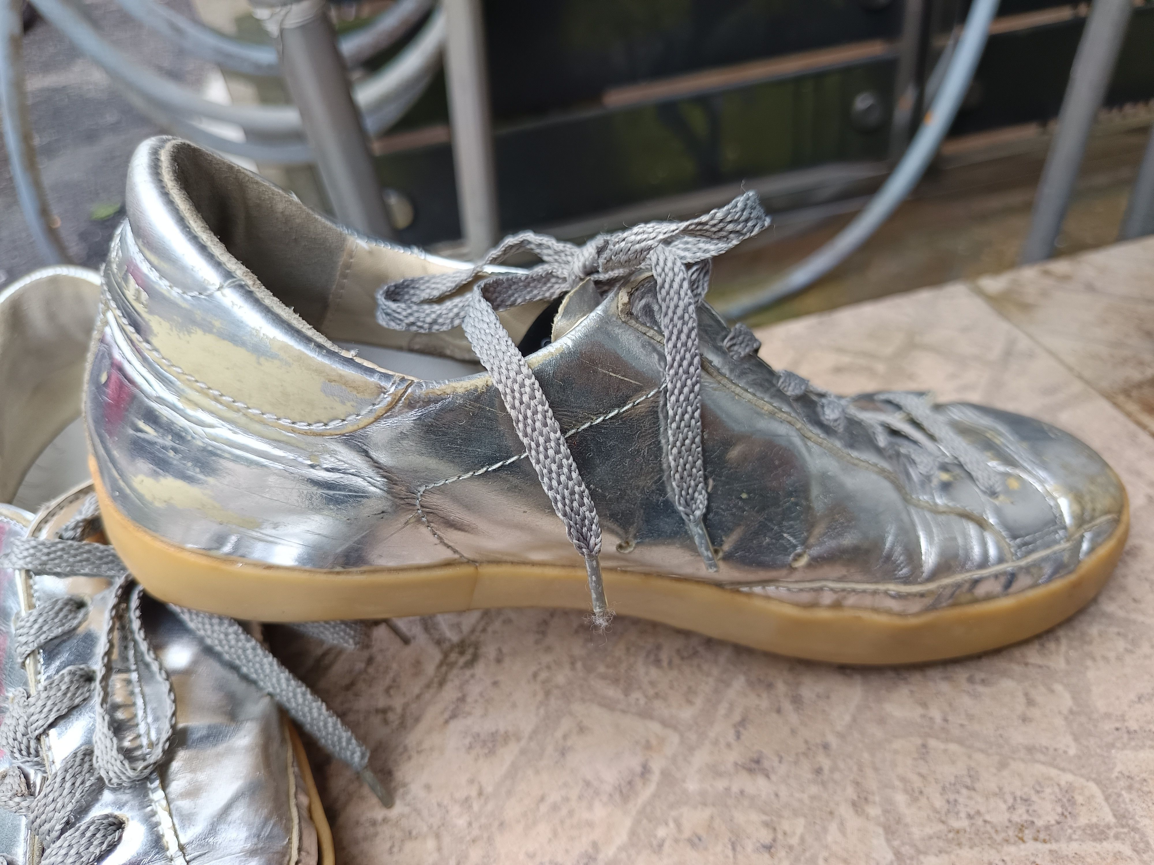 Golden Goose Vintage ggdb superstar metallic silver Size US 7 / EU 40 - 3 Thumbnail