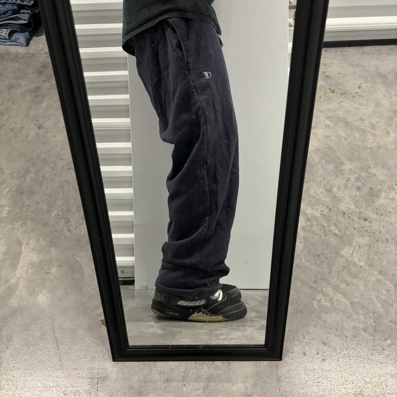 Japanese Brand × Vintage Crazy Vintage Y2K/2000s Navy Blue Skater Essential Sweatpants! Size US 32 / EU 48 - 2 Thumbnail