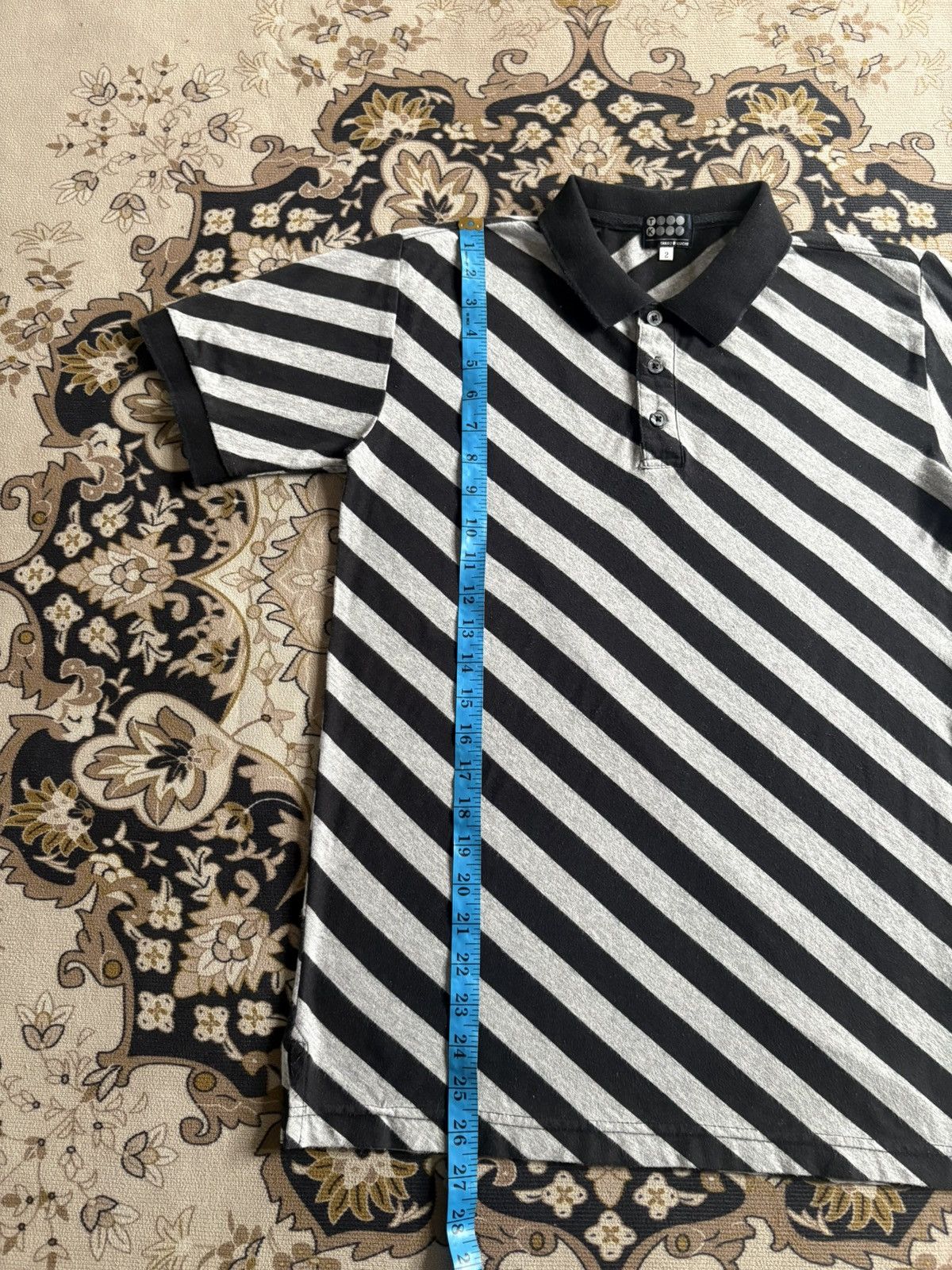 Takeo Kikuchi Japanese Brand TAKEO KIKUCHI Striped Two Tone Color Polos Size US S / EU 44-46 / 1 - 8 Thumbnail