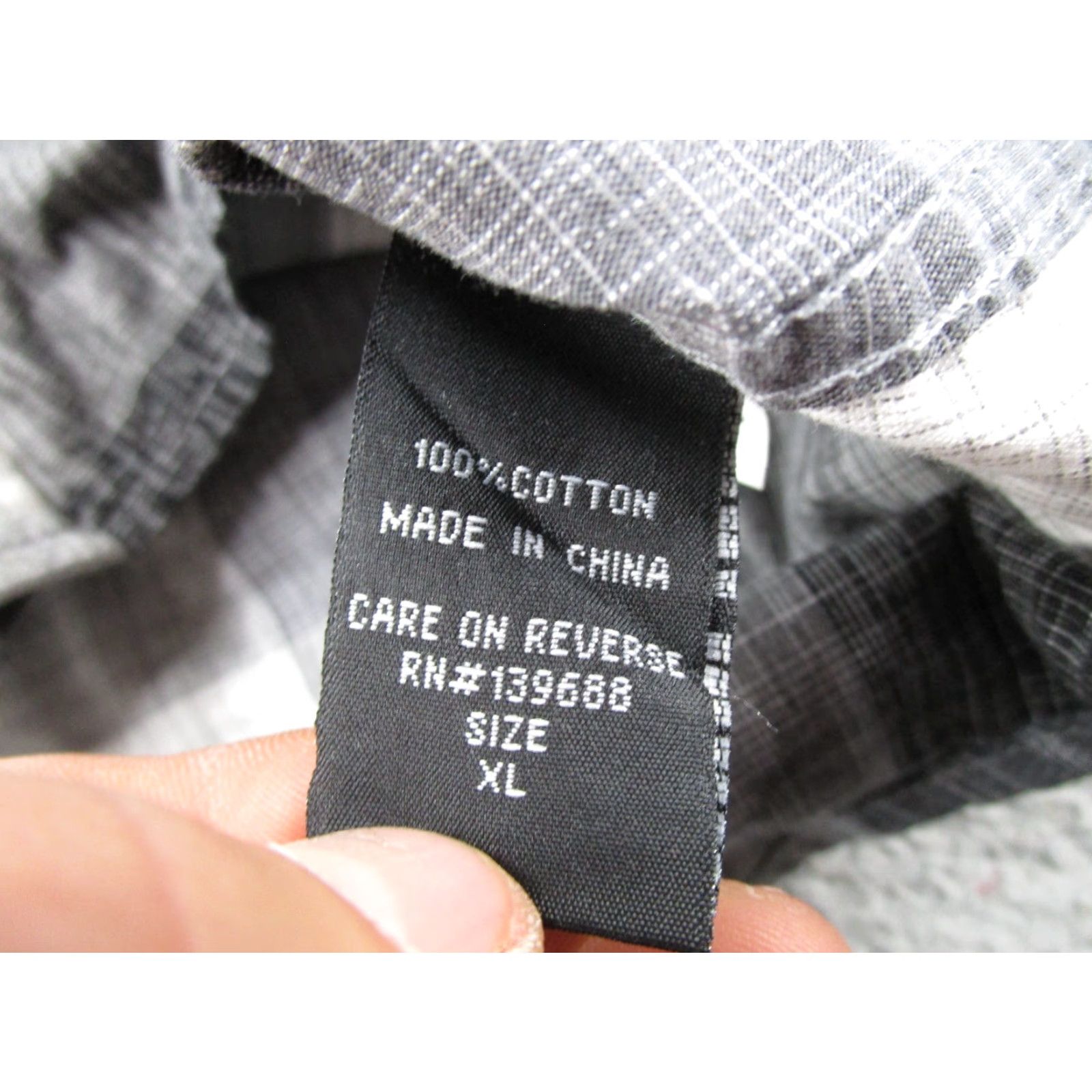 Vintage Ocean Current Mens Black Plaid Flannel Long Sleeve Button Up Shirt XL New Size US XL / EU 56 / 4 - 4 Thumbnail