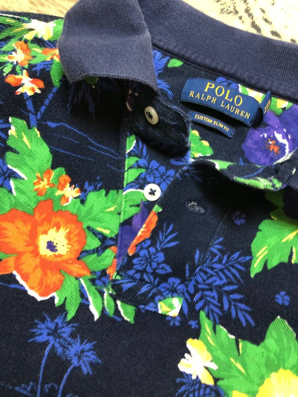 Polo Ralph Lauren Vintage Polo Ralph Lauren Custom Slim Fit Flower Print Polo Size US M / EU 48-50 / 2 - 7 Thumbnail