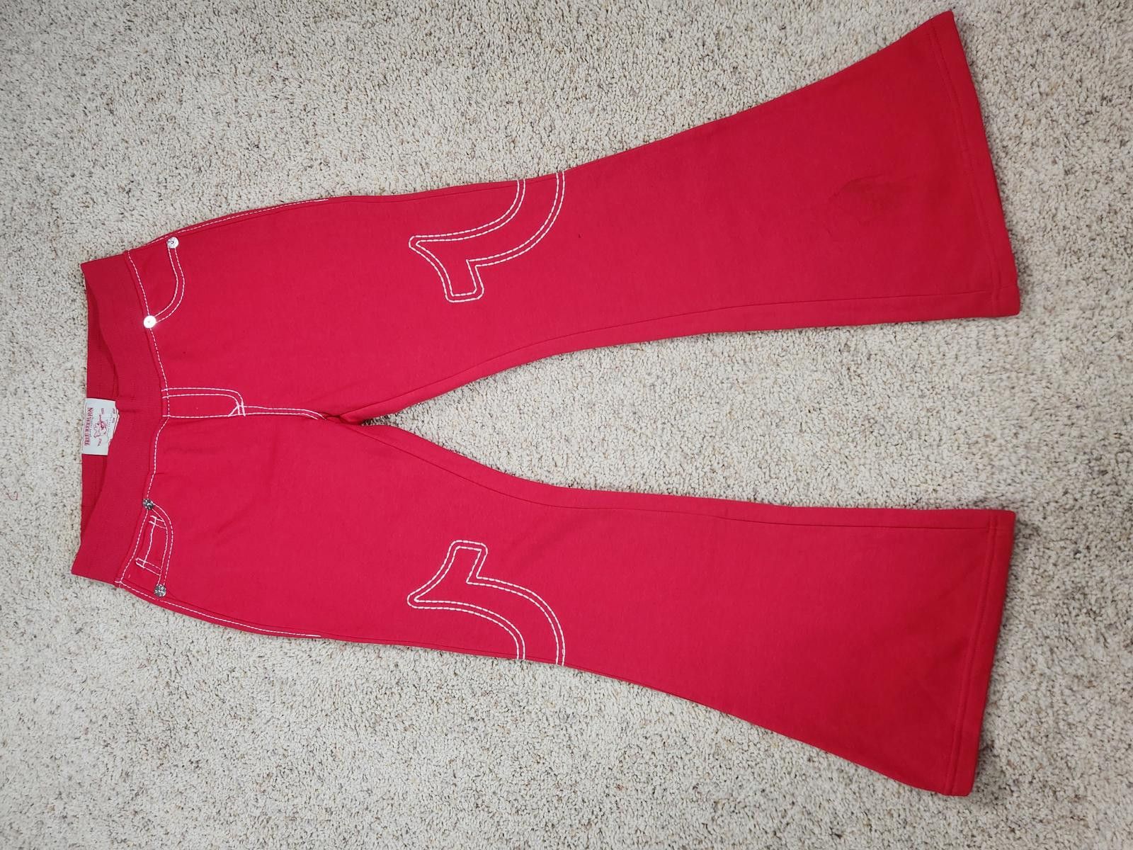 True Religion NEW True Religion Pull-On Flare Jeans Red Anniversary Medium Size 32" / US 10 / IT 46 - 3 Thumbnail