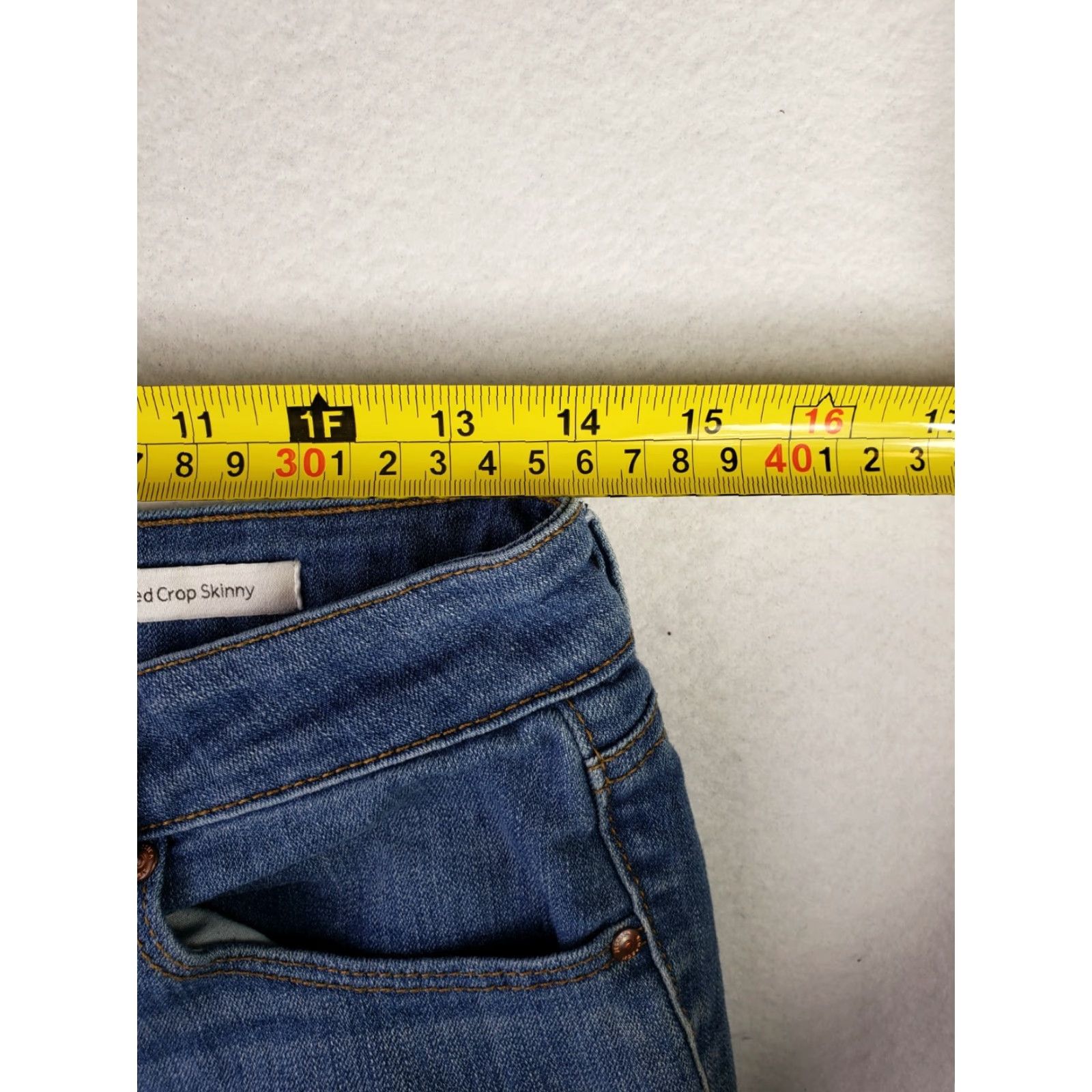Jessica Simpson VINTAGE? Not specified. Jessica Simpson Jeans Rolled Crop Skinny Denim Blue Womens Sz 6/28 28x25 Size 28" / US 6 / IT 42 - 3 Thumbnail