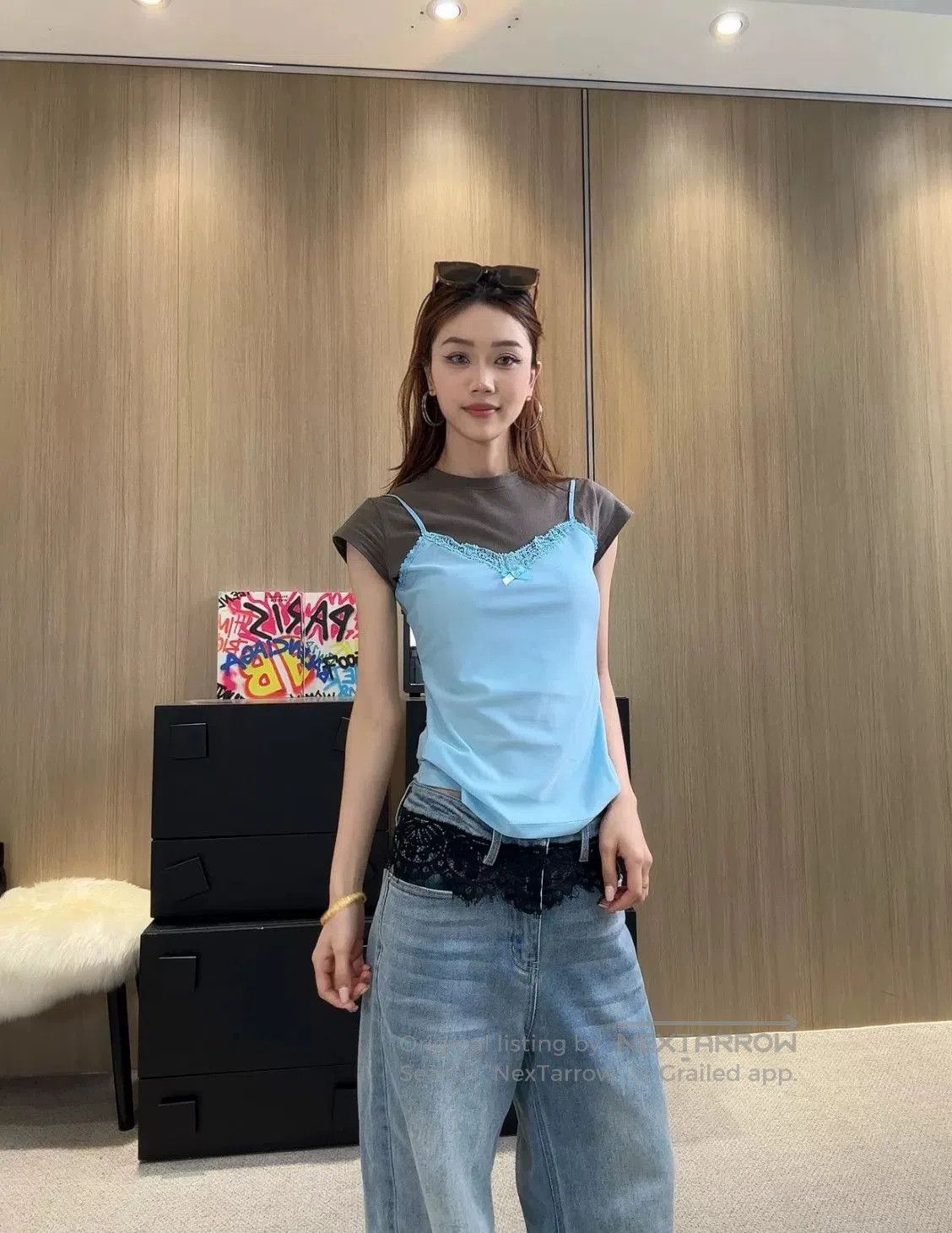 Acne Studios Acne Studios Bow Lace Short Sleeve Top. Size XS / US 0-2 / IT 36-38 - 7 Thumbnail