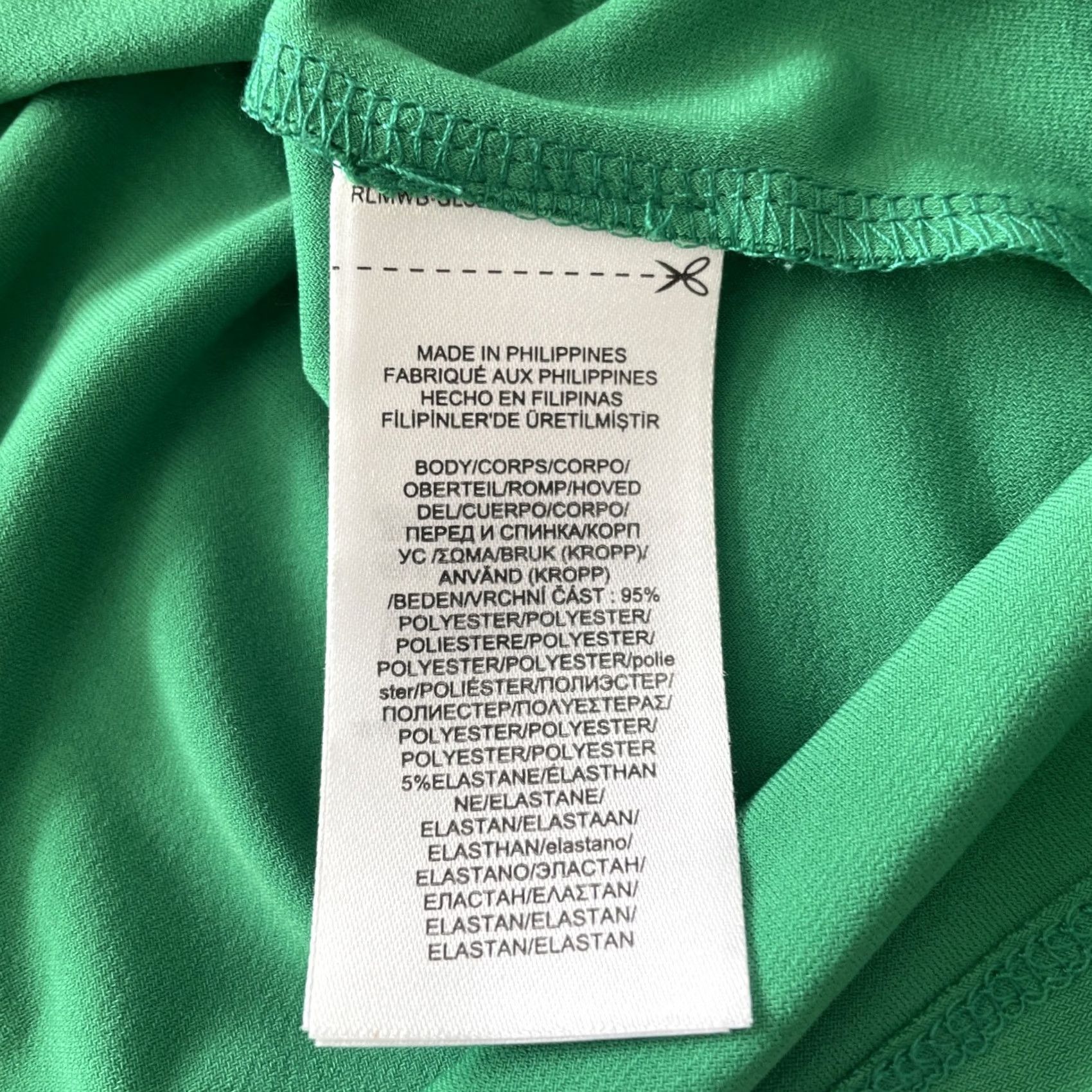 Ralph Lauren Lauren Ralph Lauren Dress Sleeveless V-Neck Midi Wrap Ruched Solid Green Women's 4 Regular Stretch Polyester Spandex Jersey Size S / US 4 / IT 40 - 5 Thumbnail