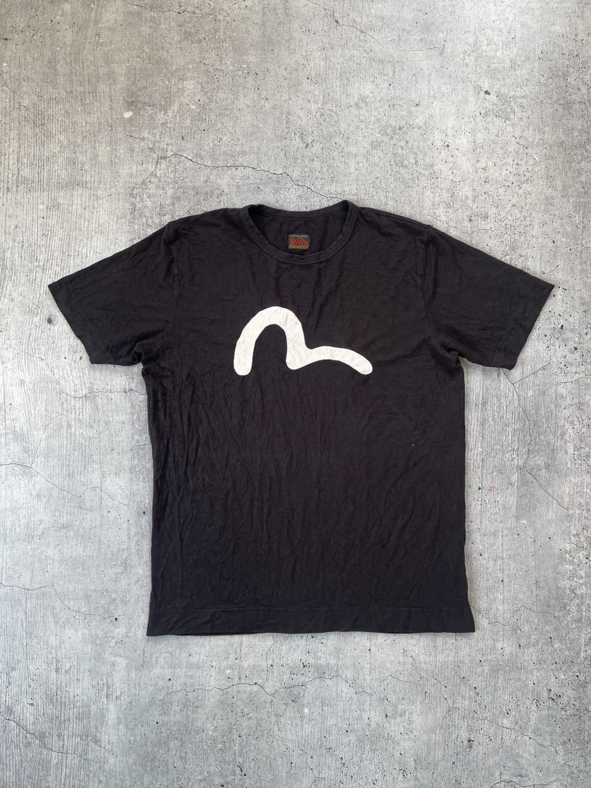 Evisu Evisu T-shirt vintage big logo seagull tee black white Japan Size US XL / EU 56 / 4 - 1 Thumbnail