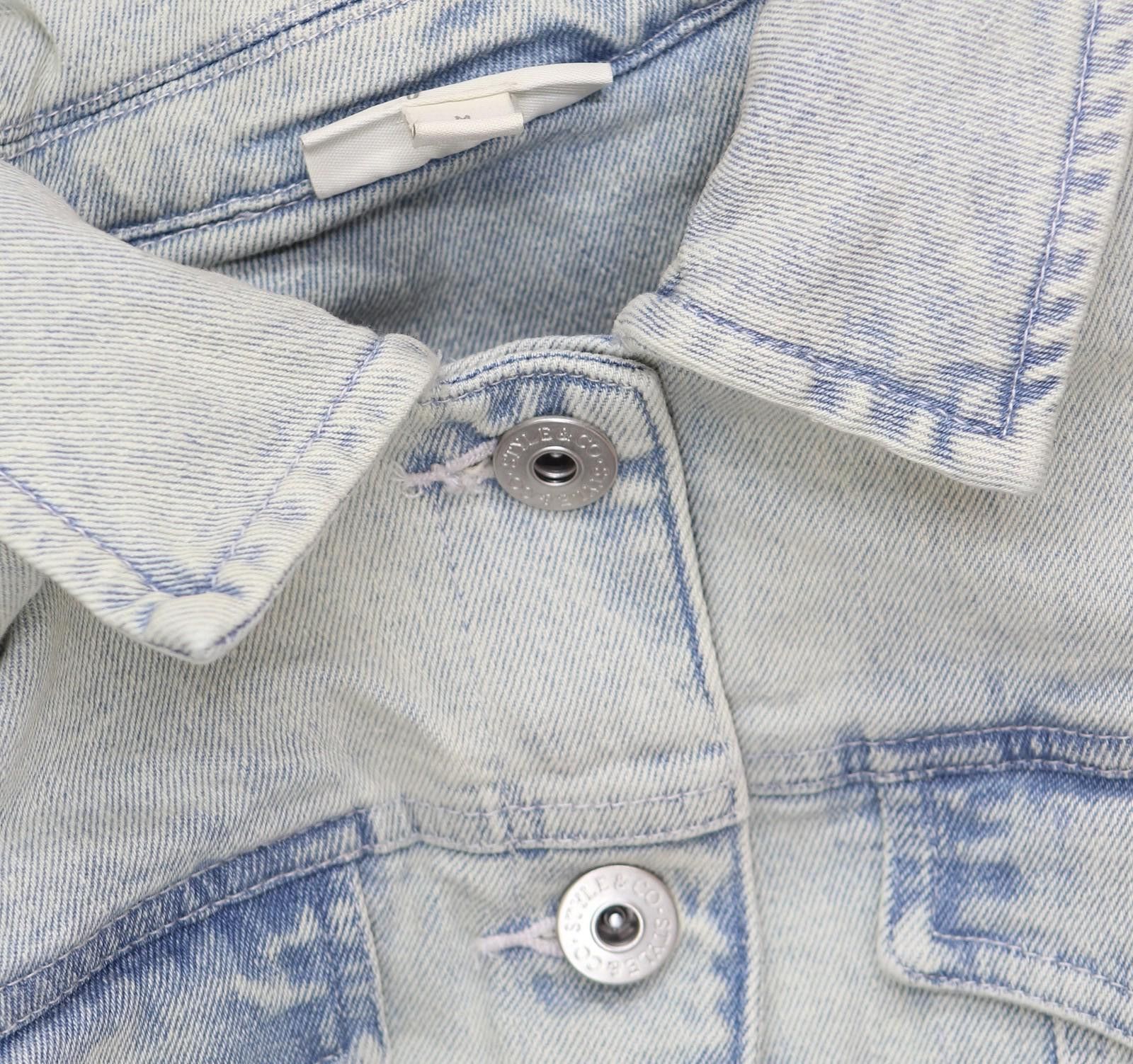 Style & Co New Style & Co. Classic Denim Trucker Jacket Tropic Blue M Size M / US 6-8 / IT 42-44 - 5 Thumbnail
