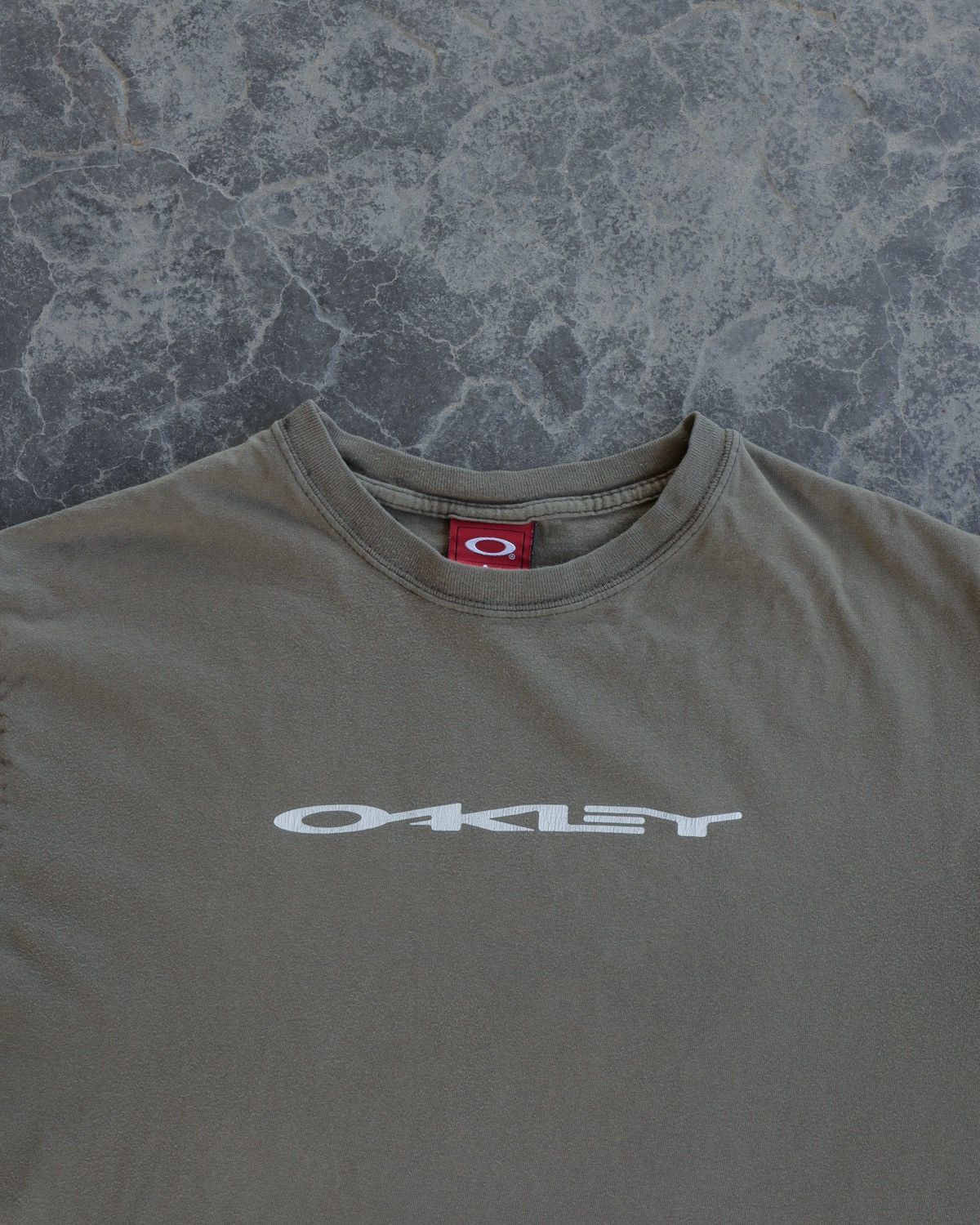 Oakley Vintage Gorpcore Archive Oakley O Software Faded Olive Tee Size US L / EU 52-54 / 3 - 2 Thumbnail