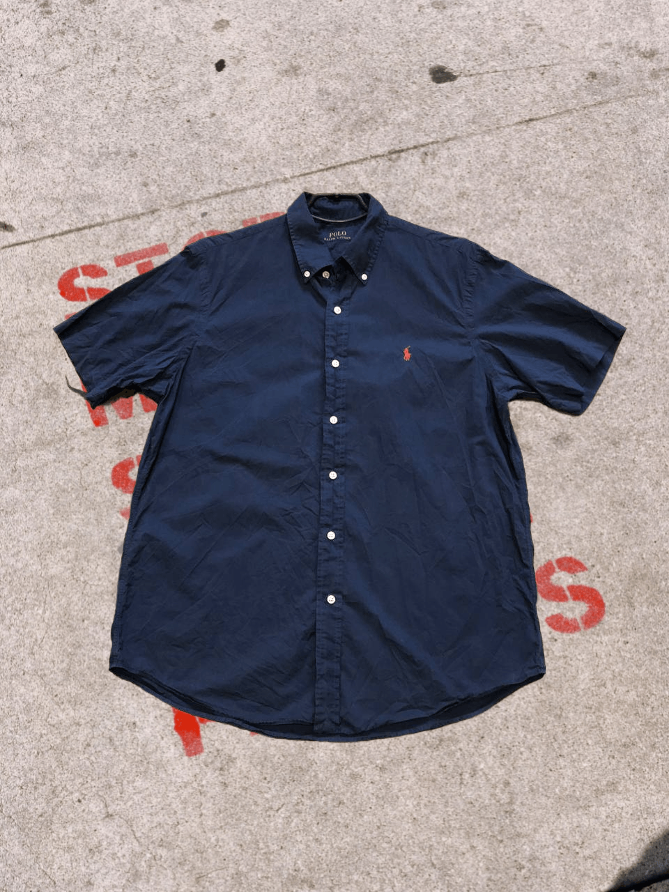 Polo Ralph Lauren Polo Ralph Lauren Shirt Blue Slim Fit Short Sleeve Cotton Size US L / EU 52-54 / 3 - 1 Thumbnail